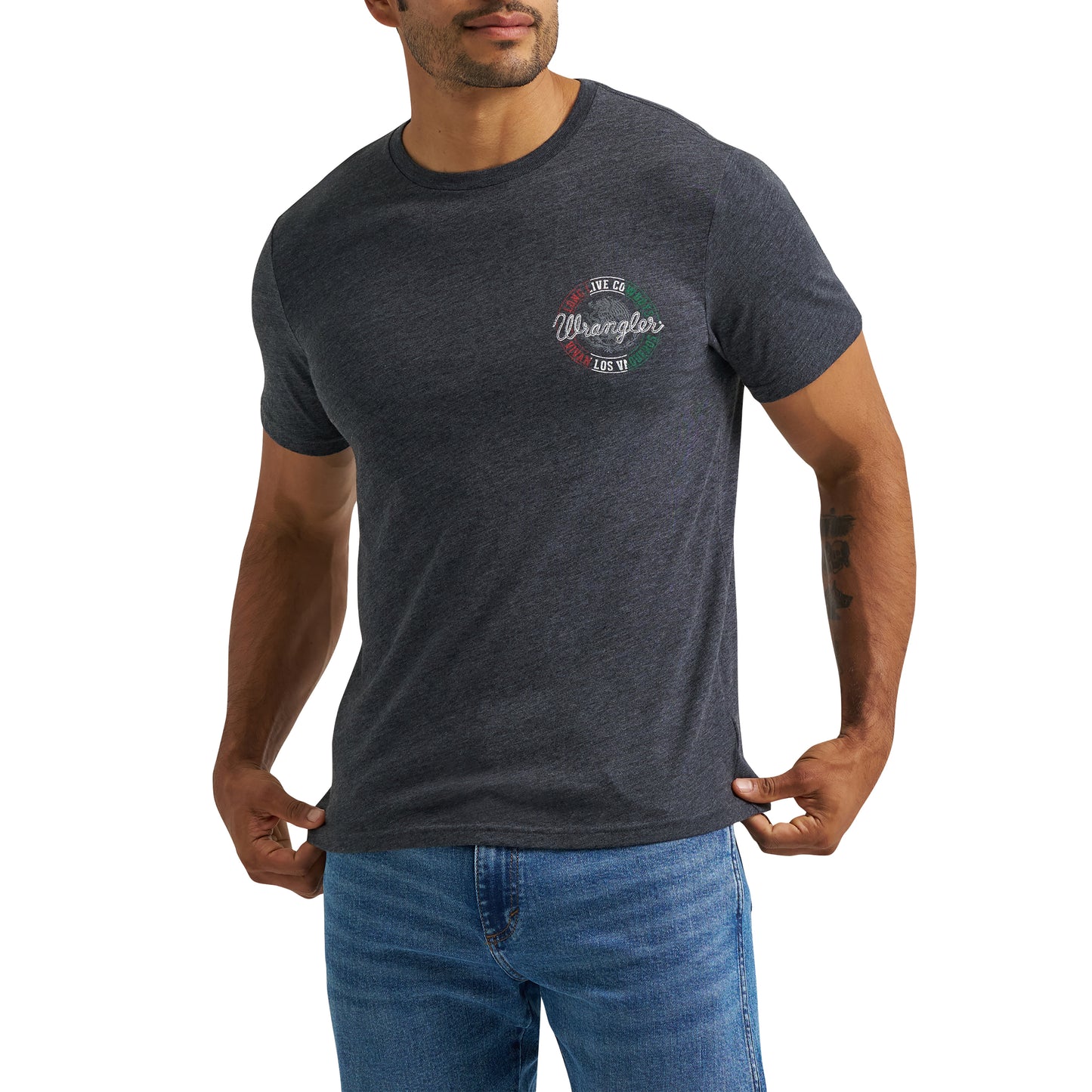 Wrangler Men's Mexico Graphic Heather Black T-Shirt 112372808
