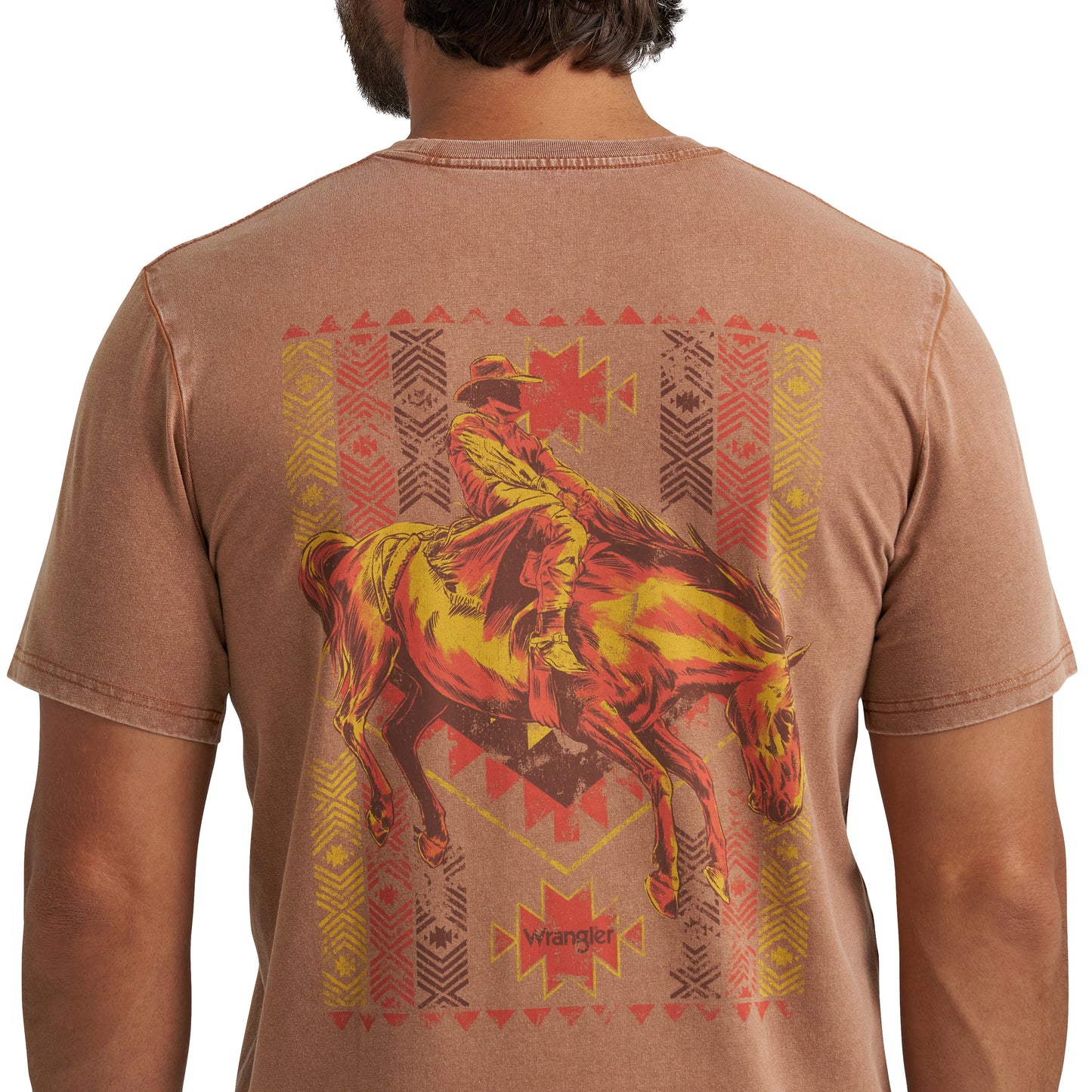 Wrangler Men's Rawhide Brown Bucking Horse Graphic T-Shirt 112372850