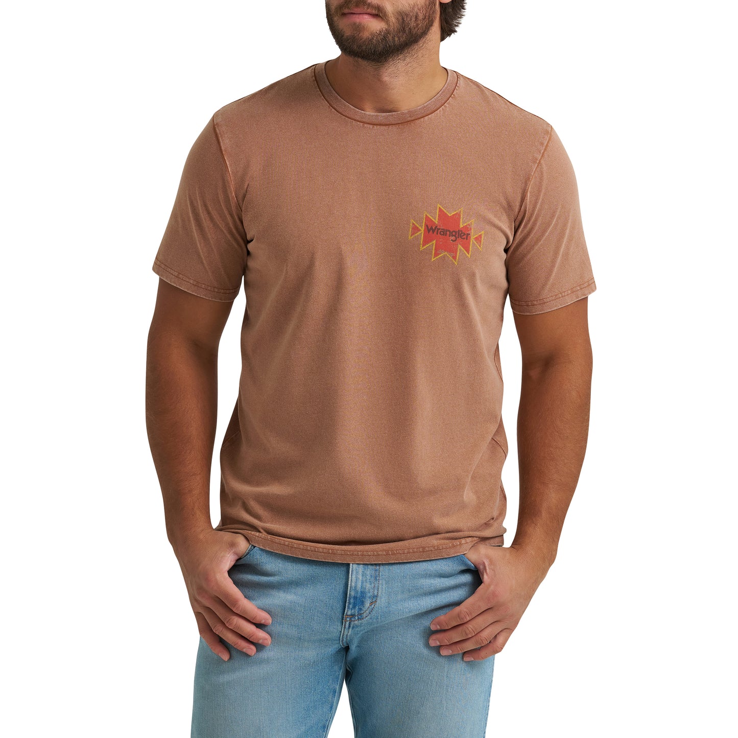 Wrangler Men's Rawhide Brown Bucking Horse Graphic T-Shirt 112372850