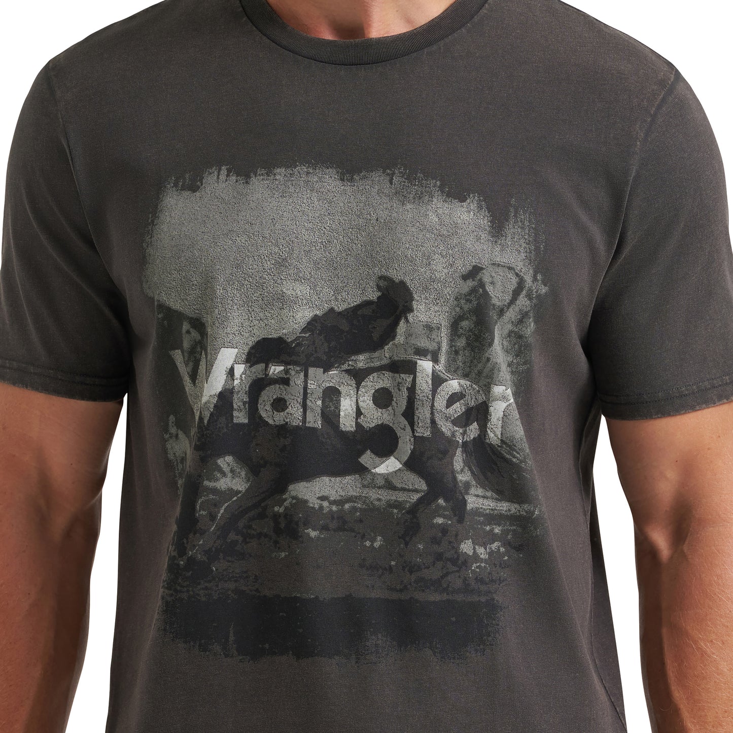 Wrangler Men's Phantom Grey Logo Graphic T-Shirt 112372851