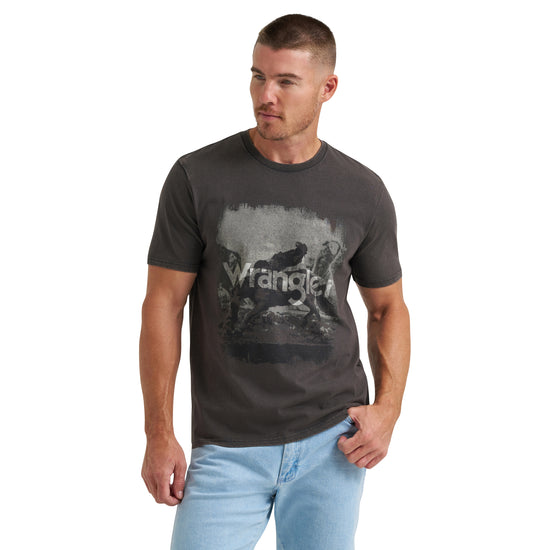 Wrangler Men's Phantom Grey Logo Graphic T-Shirt 112372851