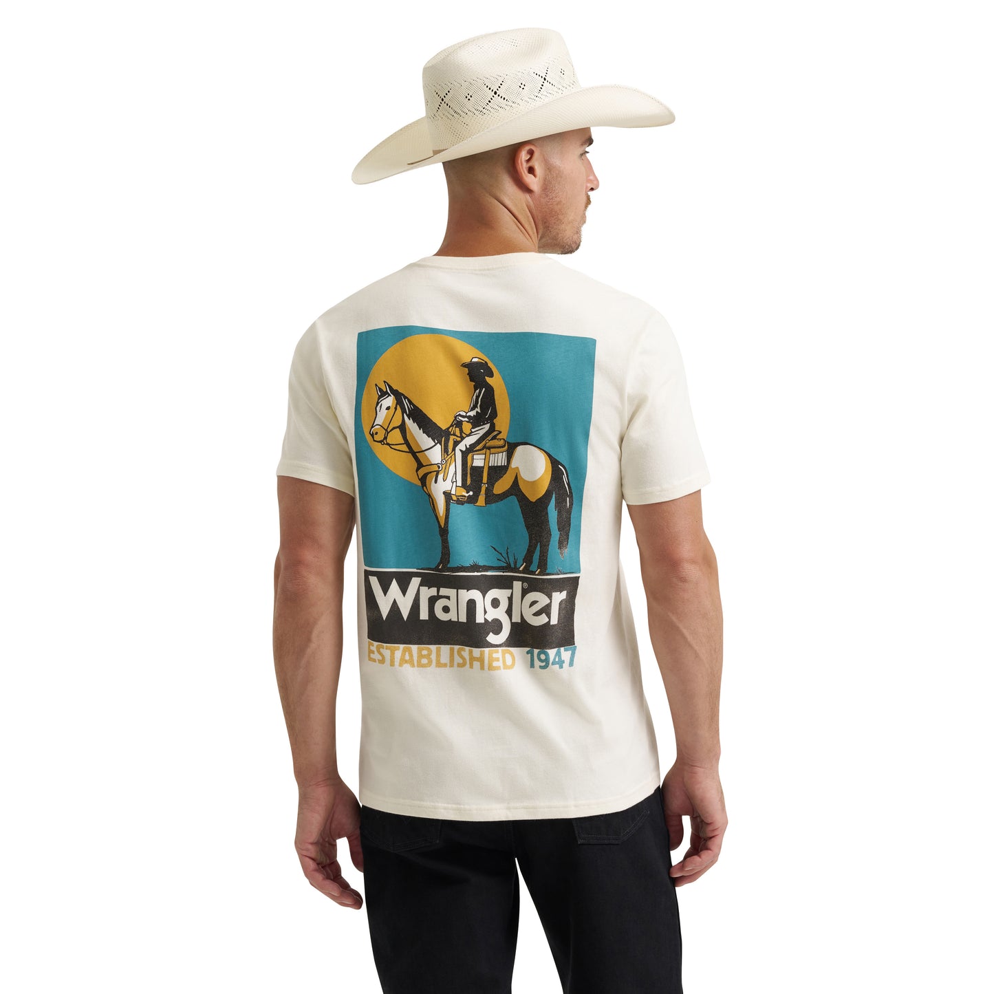 Wrangler Men's Antique White Established 1947 Graphic T-Shirt 112372856