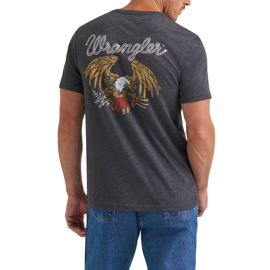 Wrangler Men's Phantom Heather Eagle Graphic Pocket T-Shirt 112372857