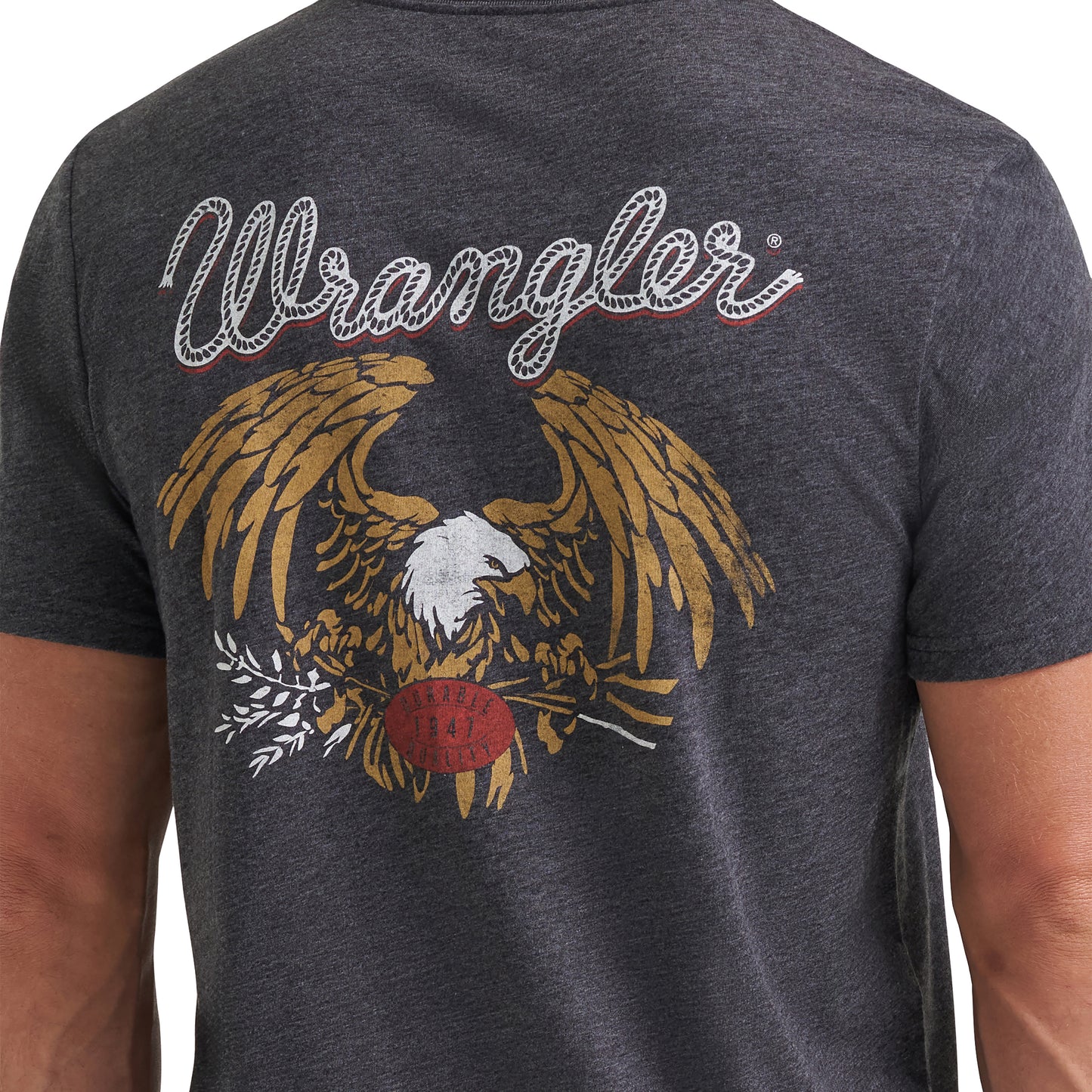 Wrangler Men's Phantom Heather Eagle Graphic Pocket T-Shirt 112372857