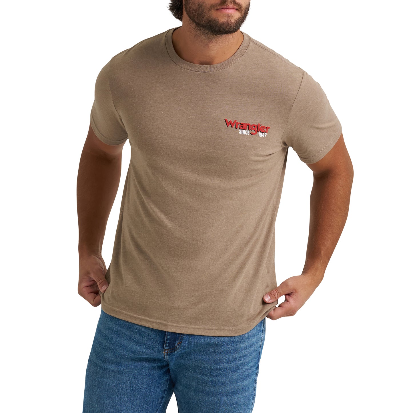 Wrangler Men's Desert Taupe Heather Graphic T-Shirt 112372938