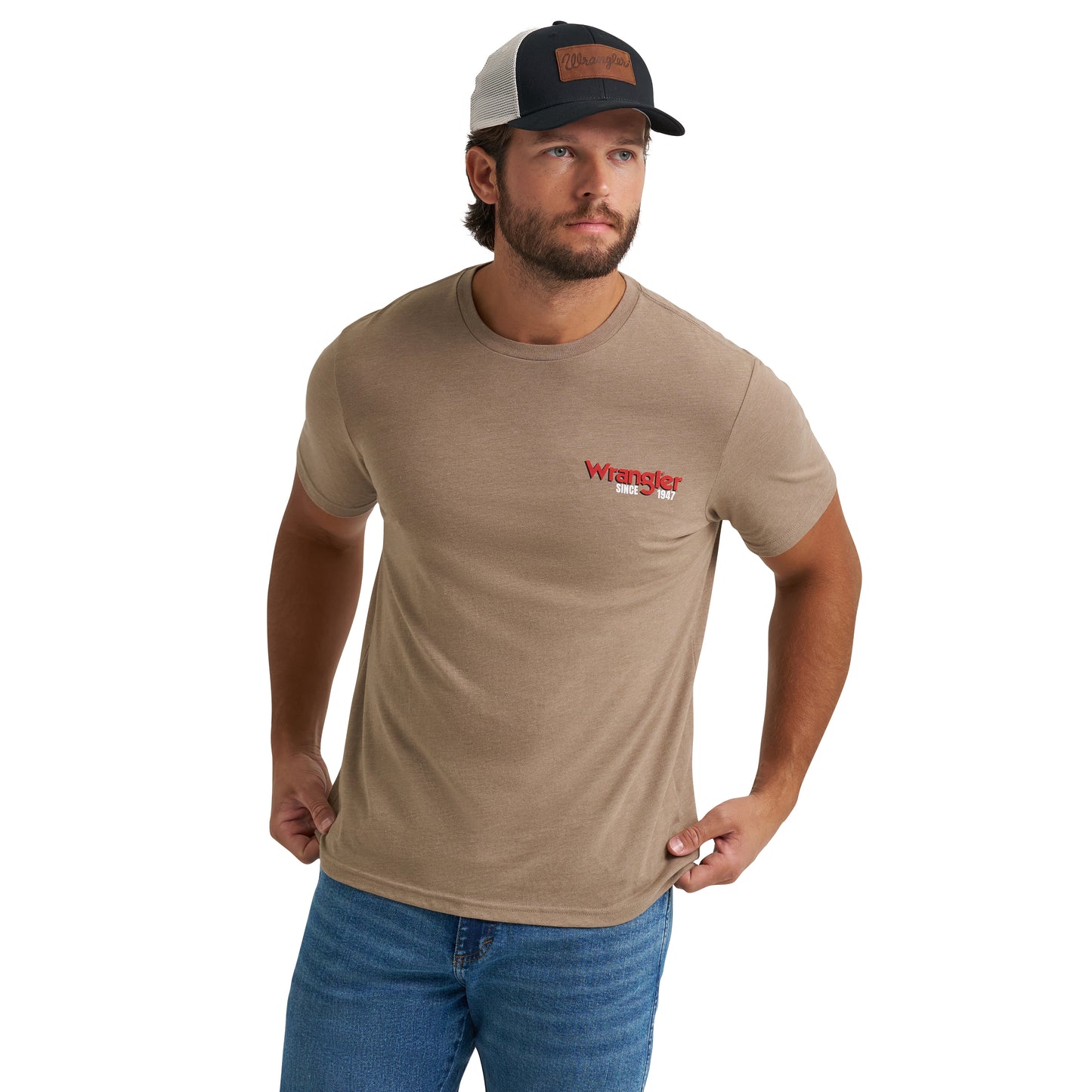 Wrangler Men's Desert Taupe Heather Graphic T-Shirt 112372938