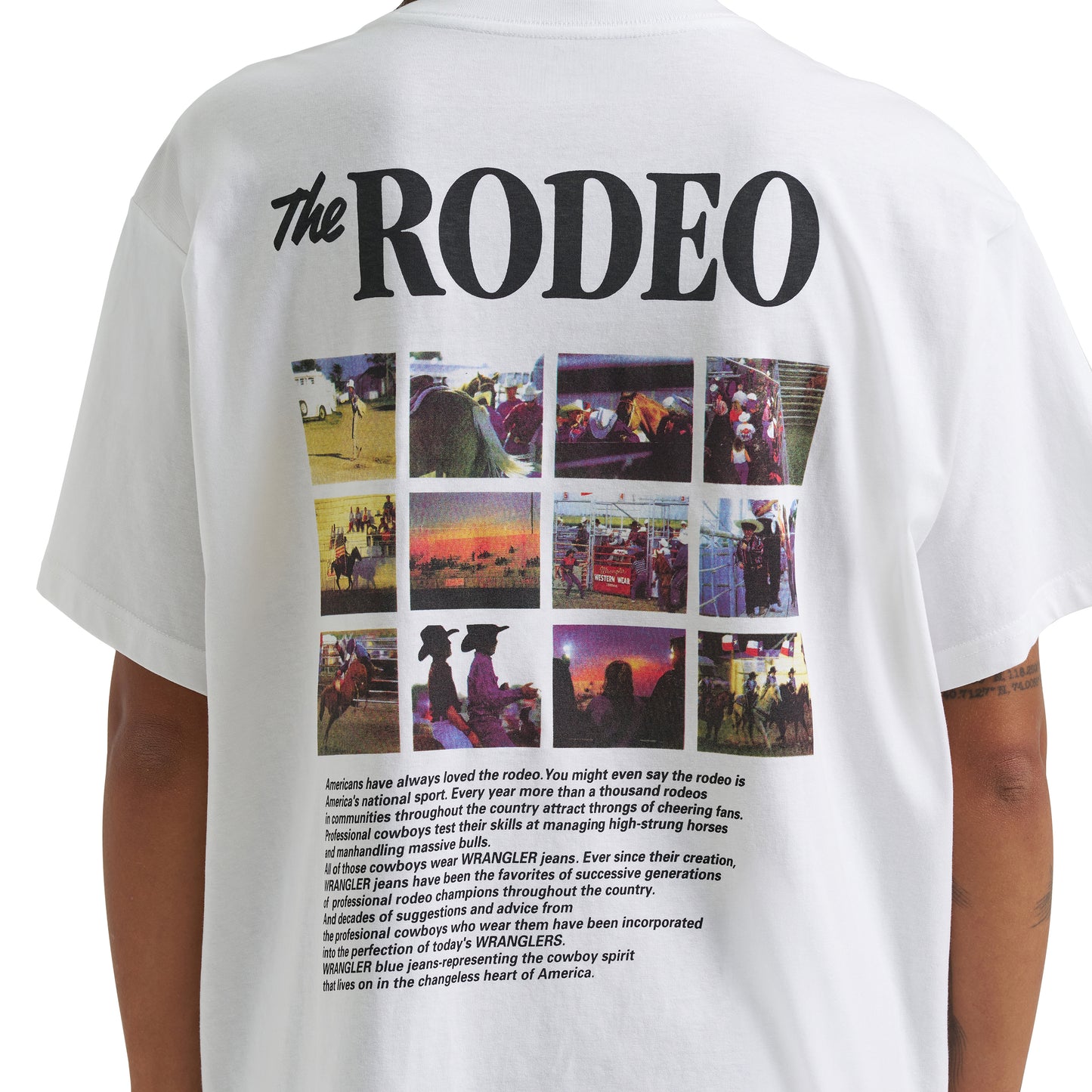 Wrangler Ladies Bright White 'The Rodeo' Oversized T-Shirt 112372974