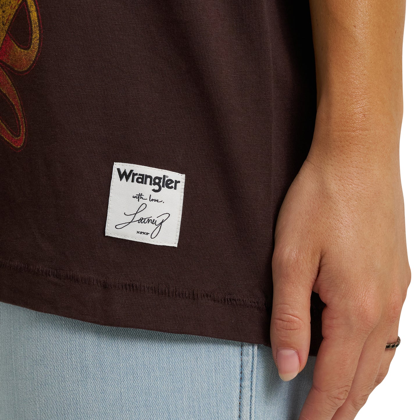 Wrangler X Lainey Wilson Ladies Black 'Call A Cowboy' T-Shirt 112373172