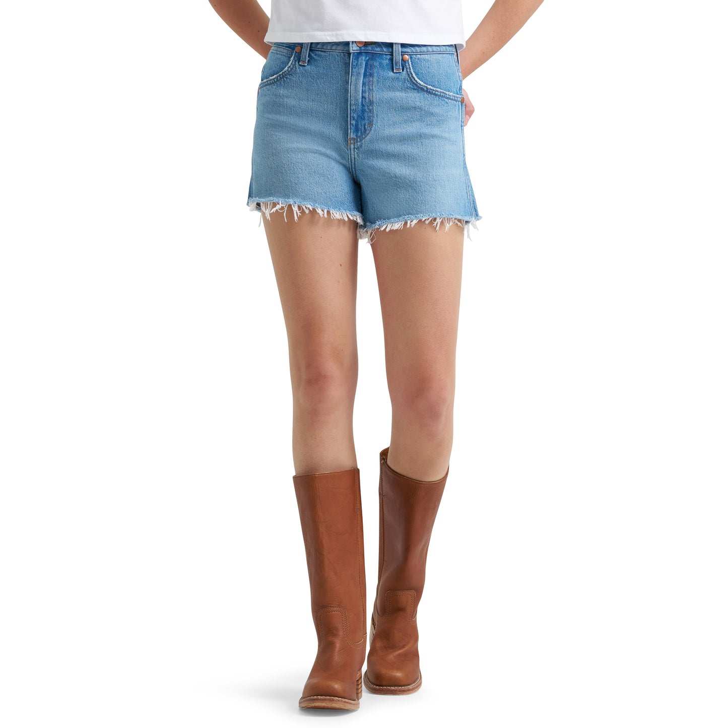 Wrangler Ladies Cowboy Riyah High Rise Denim Short 112373390
