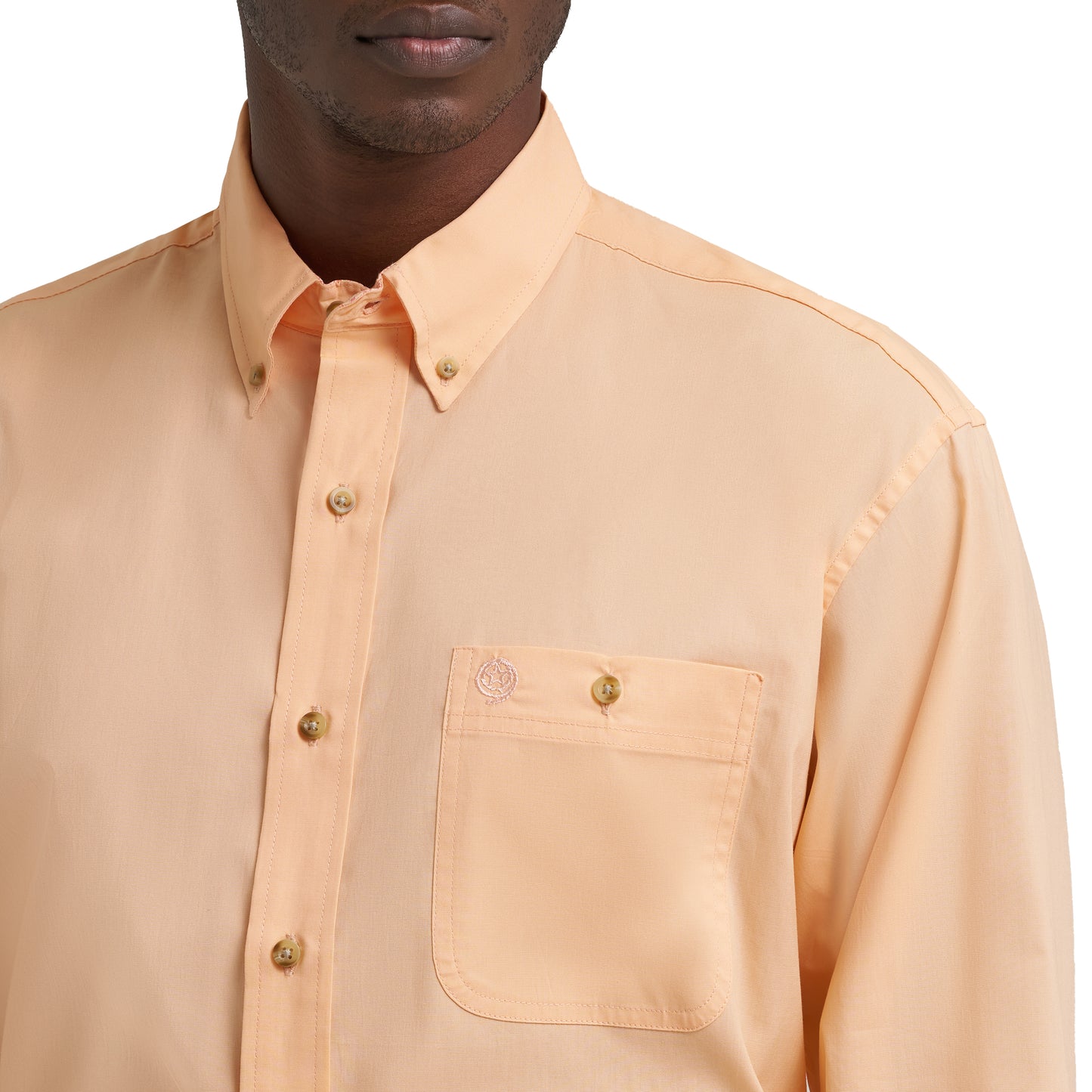 Wrangler Men's George Strait One Pocket Peach Button Up Shirt 112374608