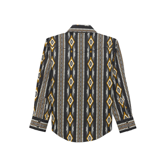 Wrangler Youth Boy's Checotah Black & Brown Aztec Snap Shirt 112374911