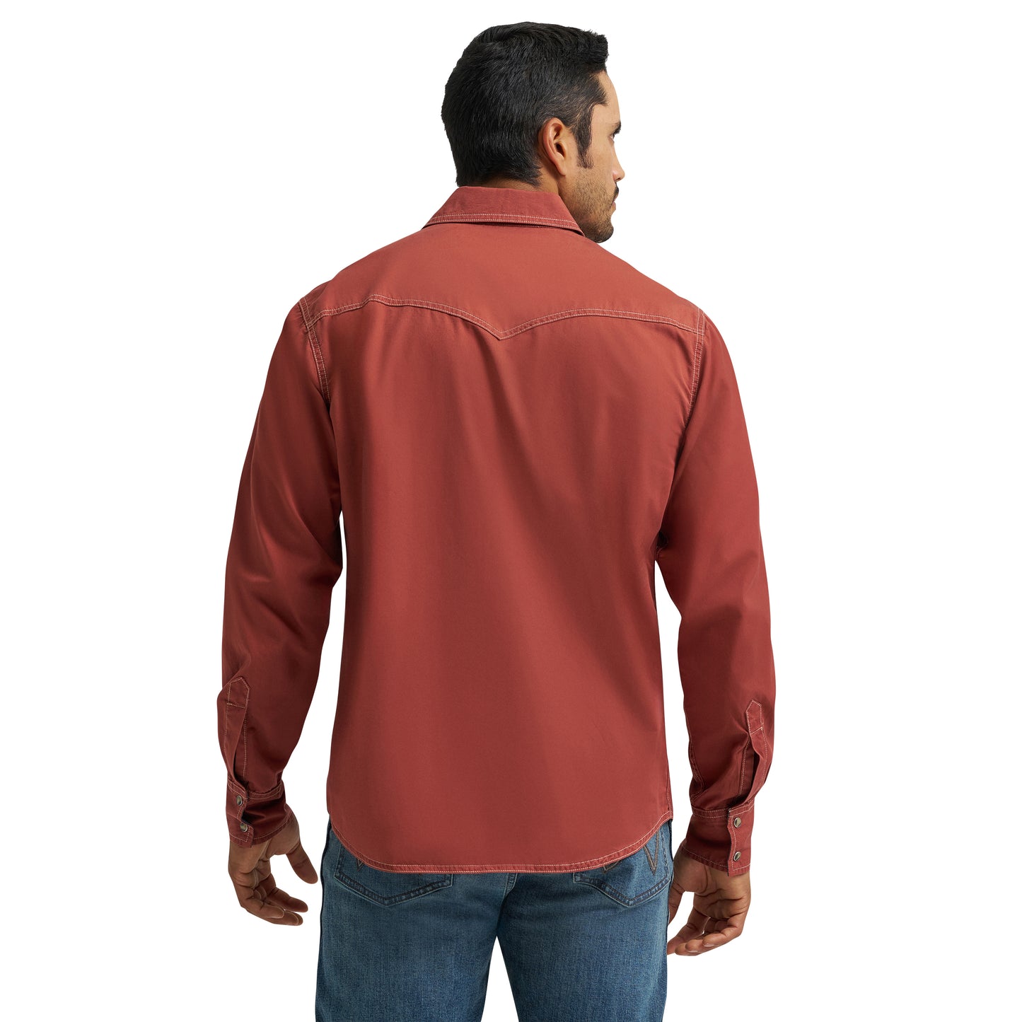 Wrangler Men's Retro Premium Red Modern Fit Snap Shirt 112374980