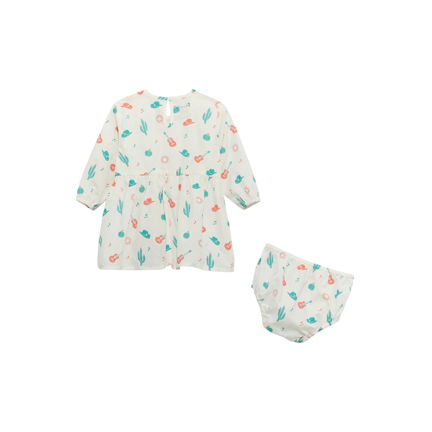 Wrangler Infant Girl's White Western Print Long Sleeve Dress 112374989