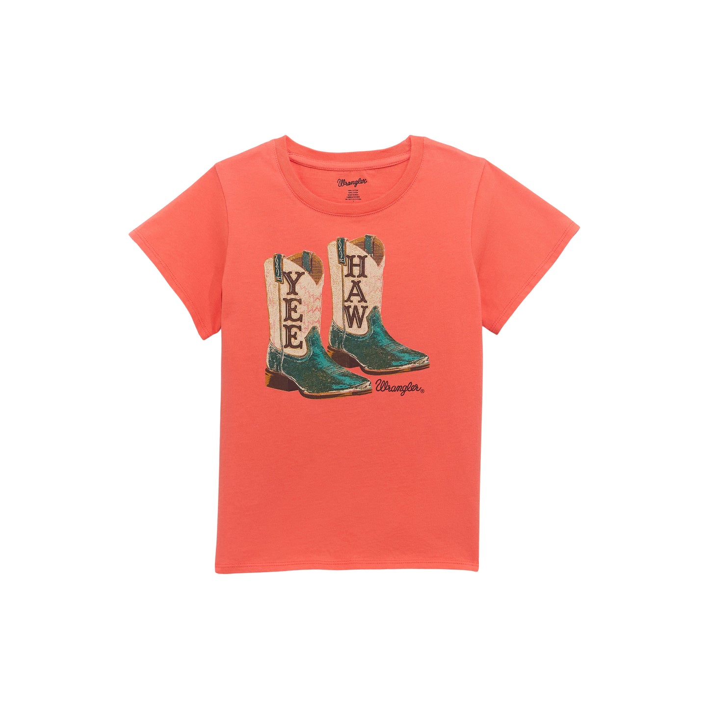 Wrangler Youth Girl's Pink Western Logo T-Shirt 112375325