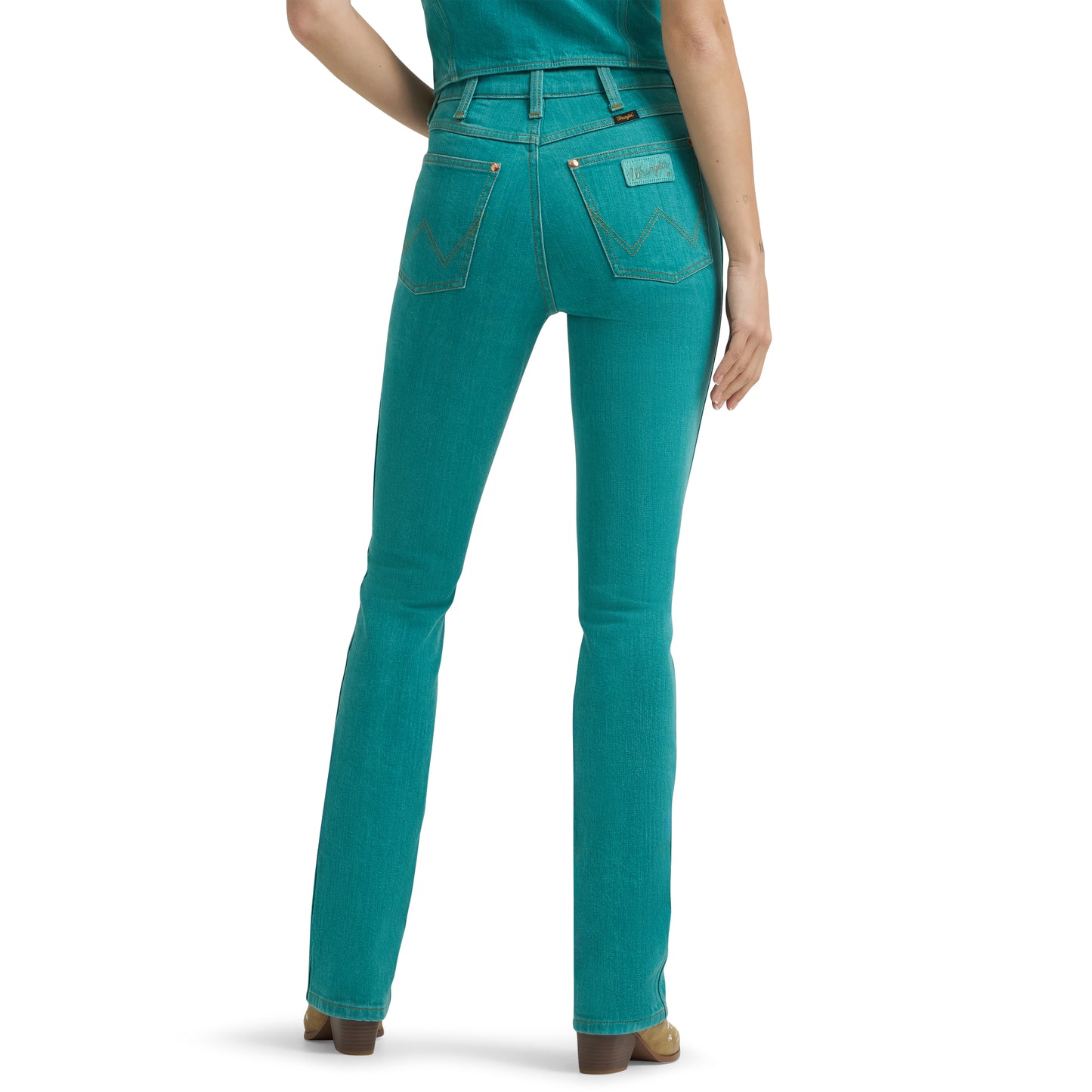 Wrangler X Lainey Wilson Ladies Turquoise Boot Hugger Jean 112375605