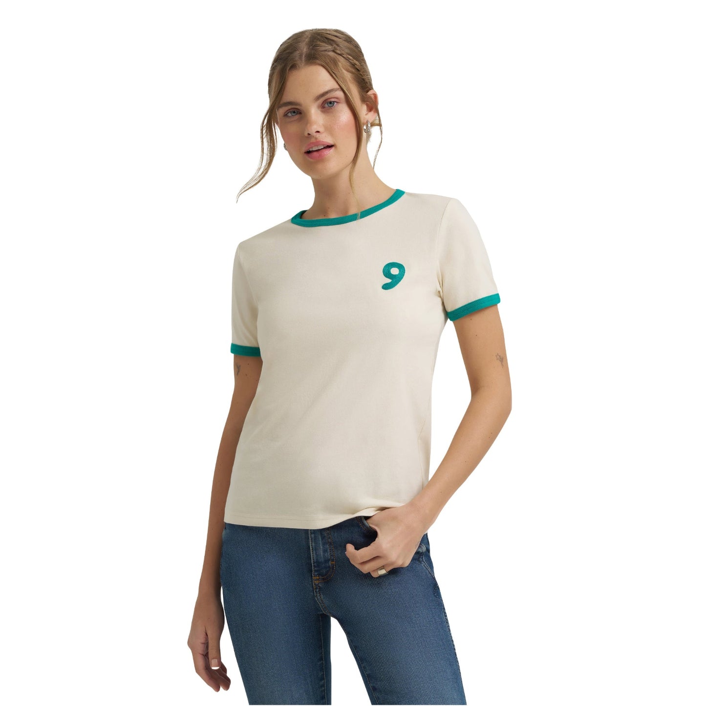 Wrangler X Lainey Wilson Ladies Good Jeans White T-Shirt 112375630