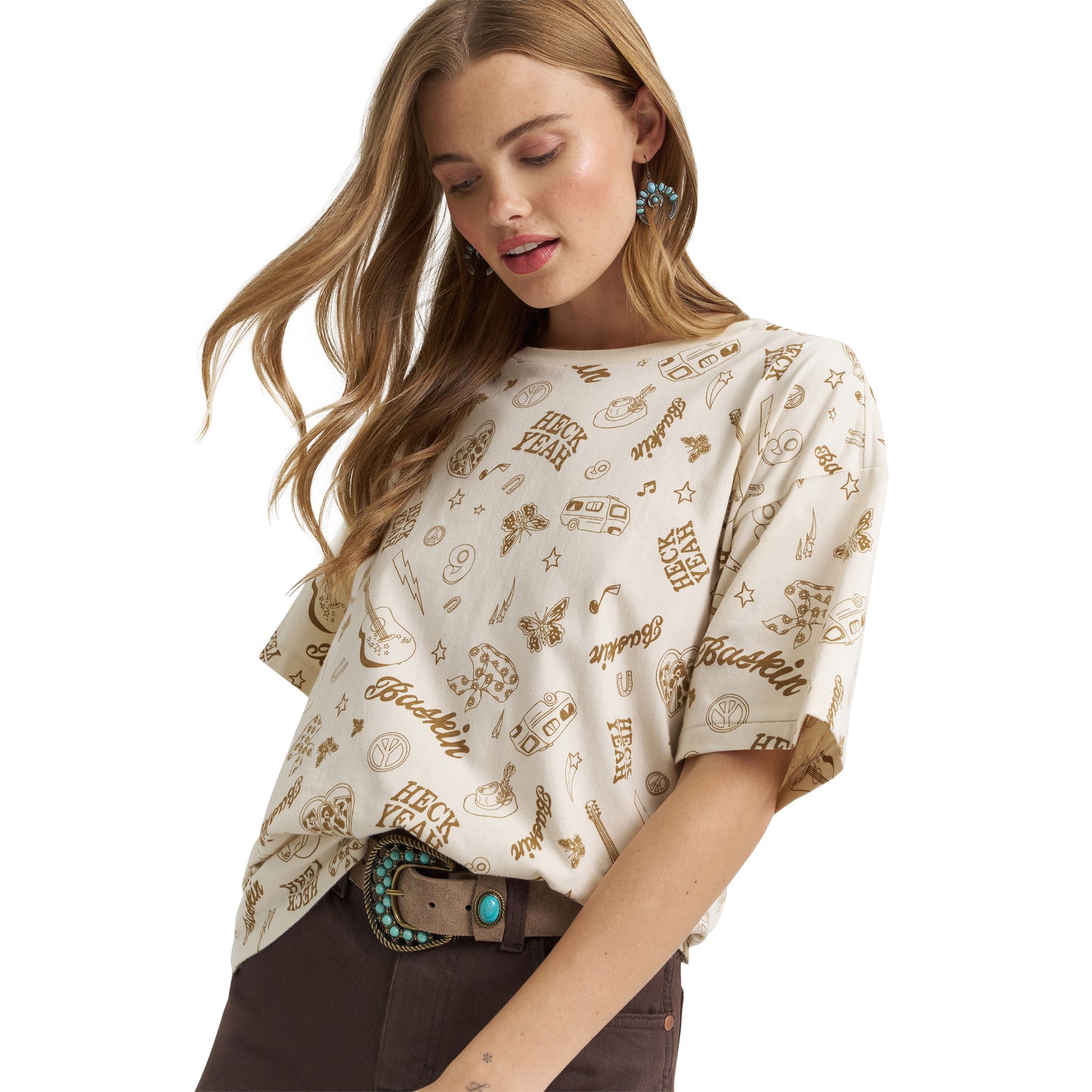 Wrangler X Lainey Wilson Ladies Life Of Lainey Cream T-Shirt 112375631