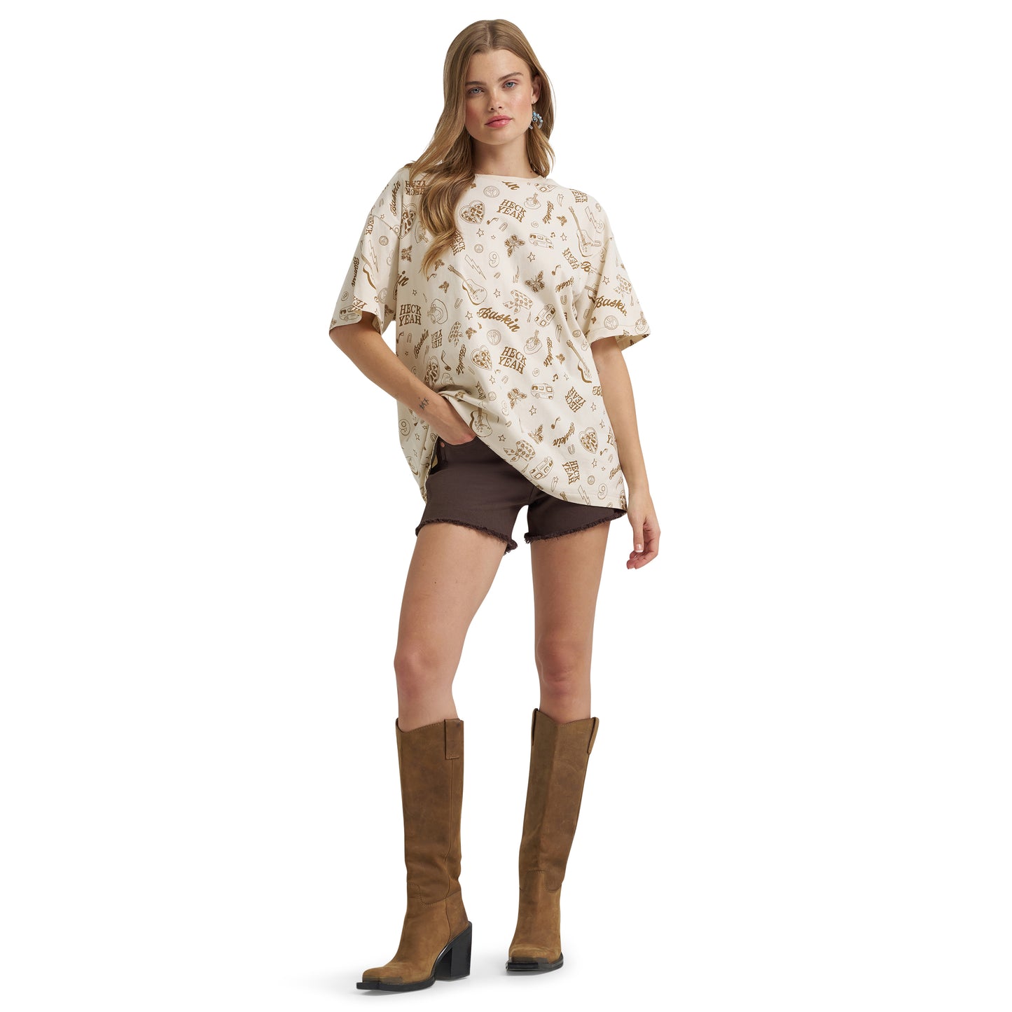 Wrangler X Lainey Wilson Ladies Life Of Lainey Cream T-Shirt 112375631