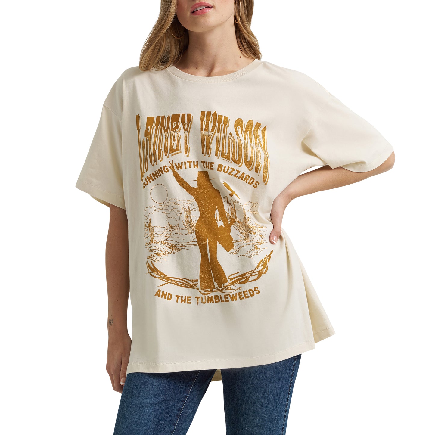 Wrangler X Lainey Wilson Ladies Buzzards White T-Shirt 112375647