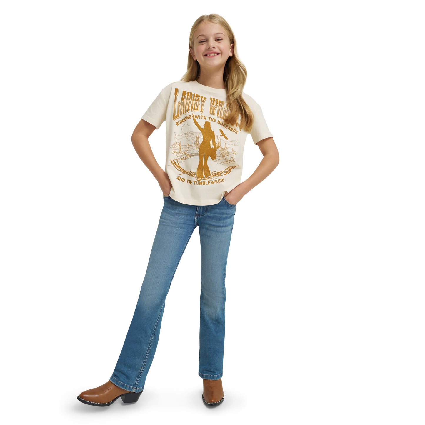 Wrangler X Lainey Wilson Girl's Buzzards White T-Shirt 112375666