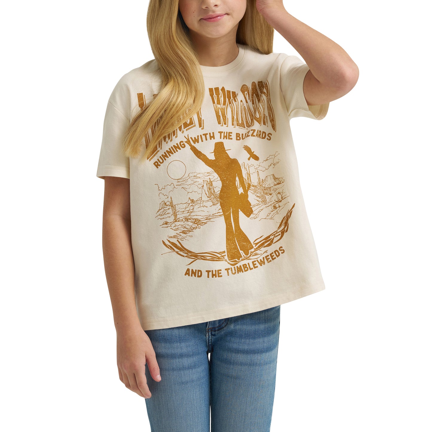 Wrangler X Lainey Wilson Girl's Buzzards White T-Shirt 112375666