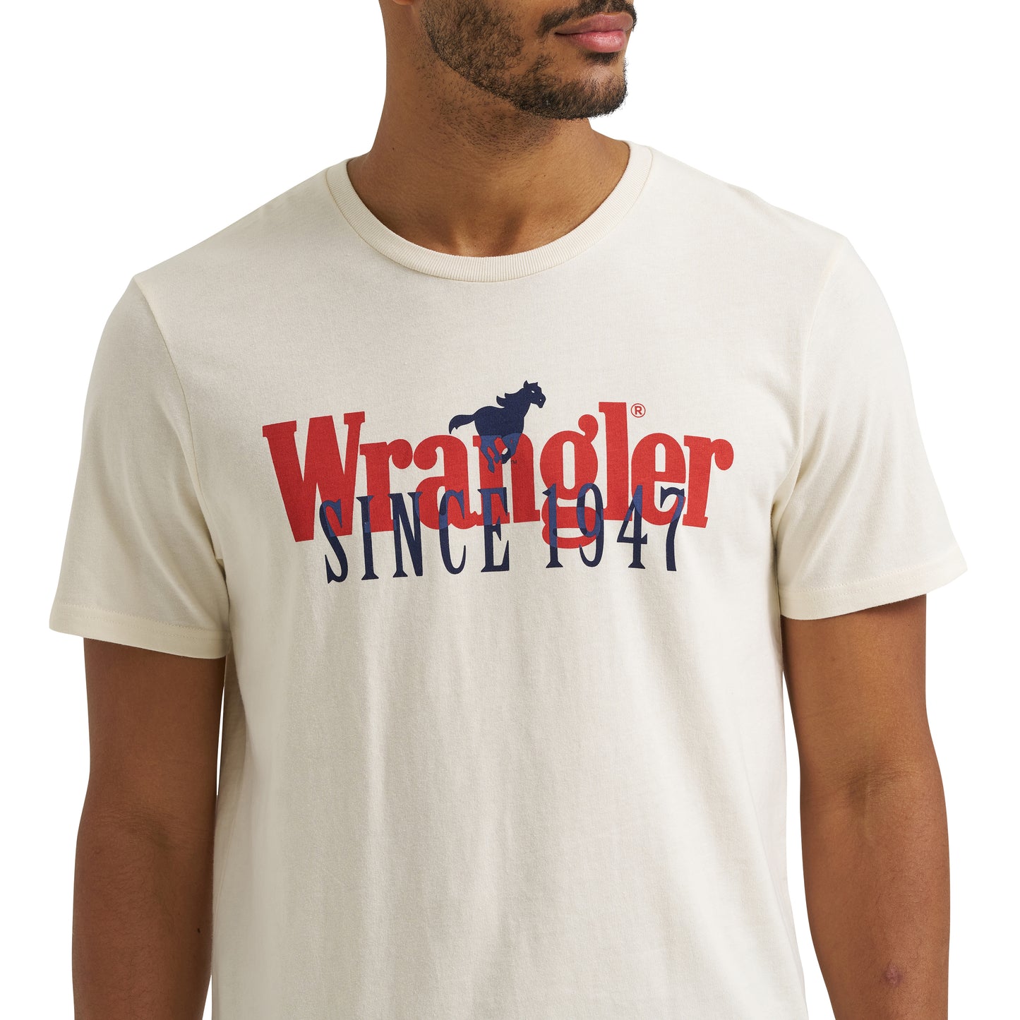 Wrangler Men's Logo Graphic Egret White T-Shirt 112375735