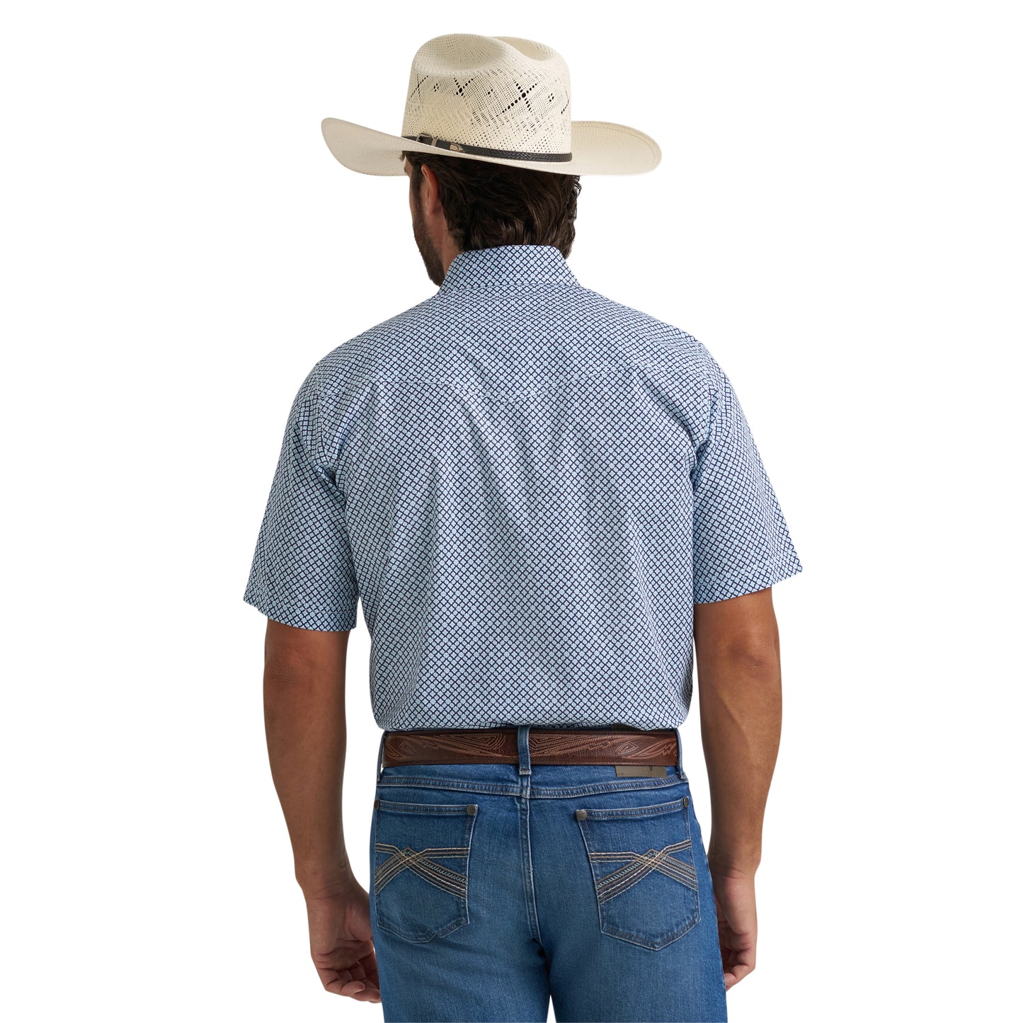 Wrangler Men's 20X Competition Blue Classic Fit Shirt 112378713