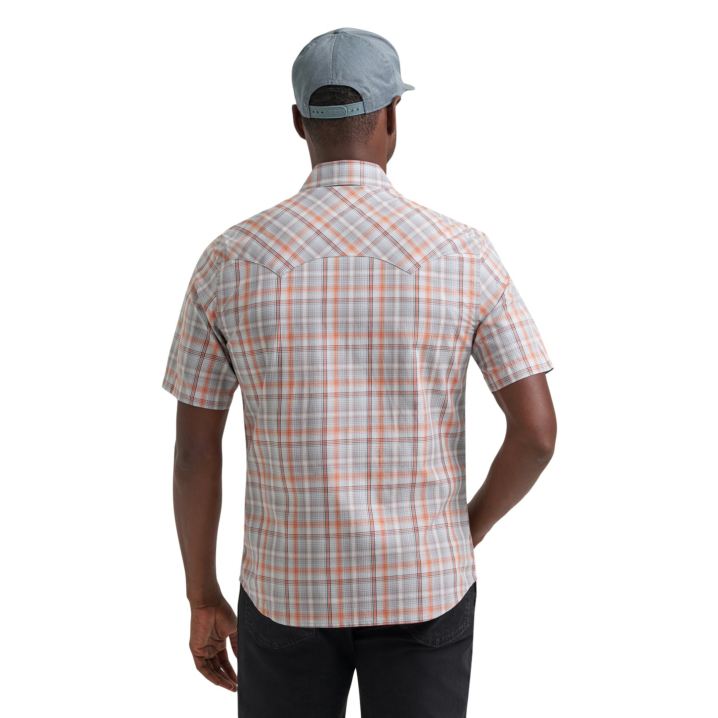 Wrangler Retro® Men's Grey Plaid Modern Fit Snap Shirt 112378935