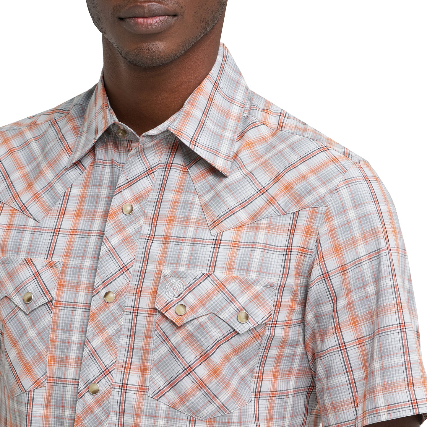 Wrangler Retro® Men's Grey Plaid Modern Fit Snap Shirt 112378935