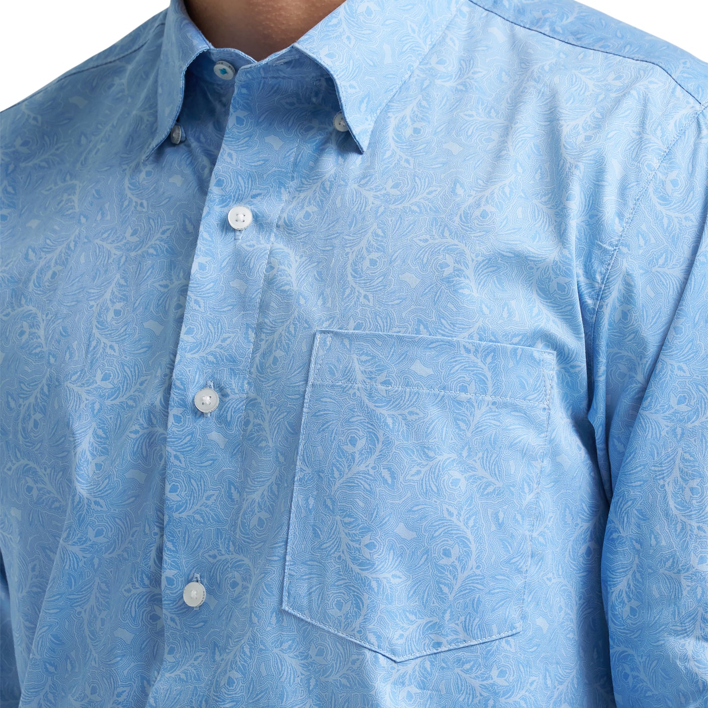 Wrangler X Cody Johnson Men's Blue Paisley Snap Shirt 112378979