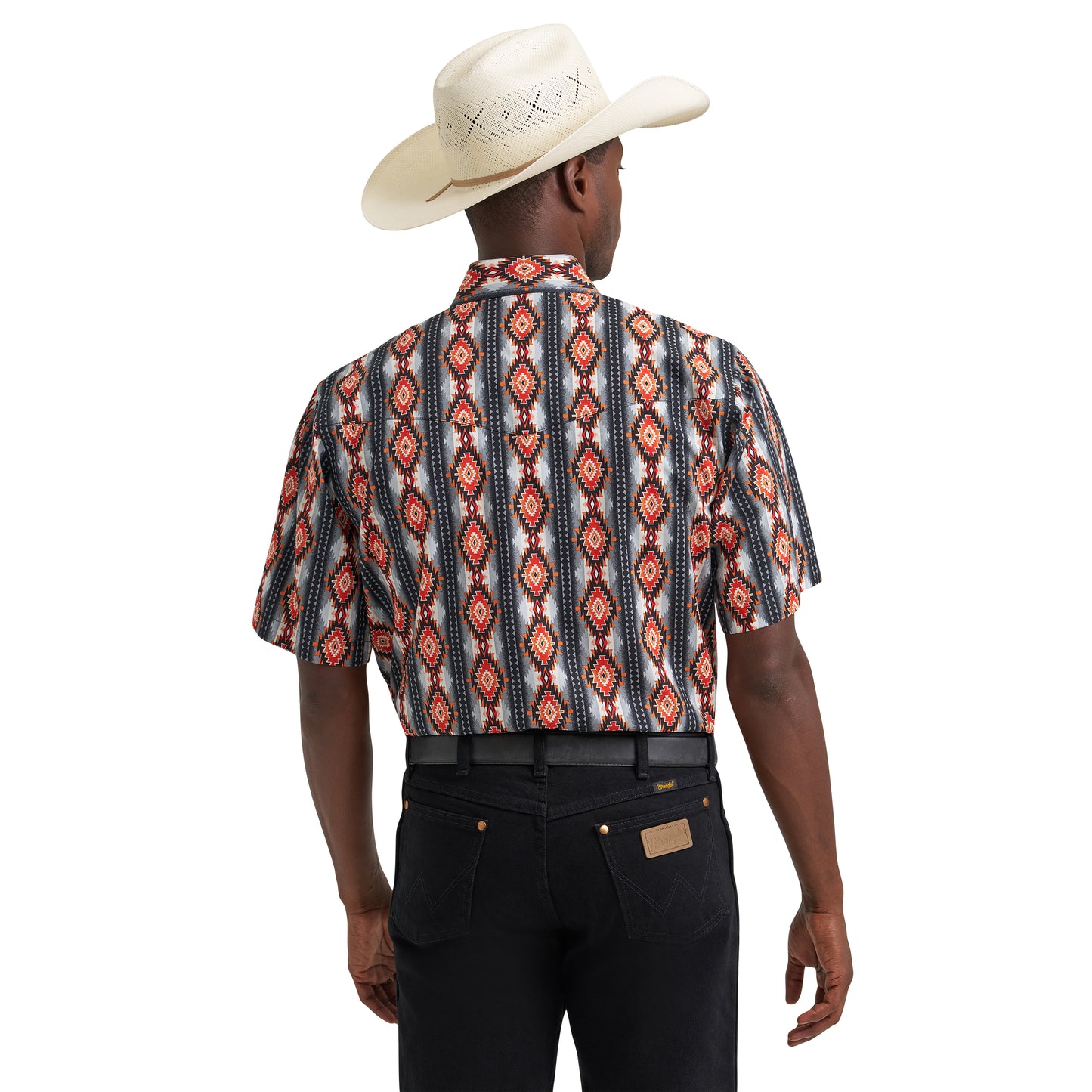 Wrangler Checotah® Men's Western Black Multi Snap Shirt 112379164