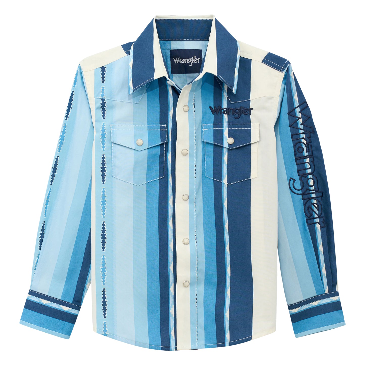 Wrangler Boy's Youth Striped Button Down Shirt 112379217