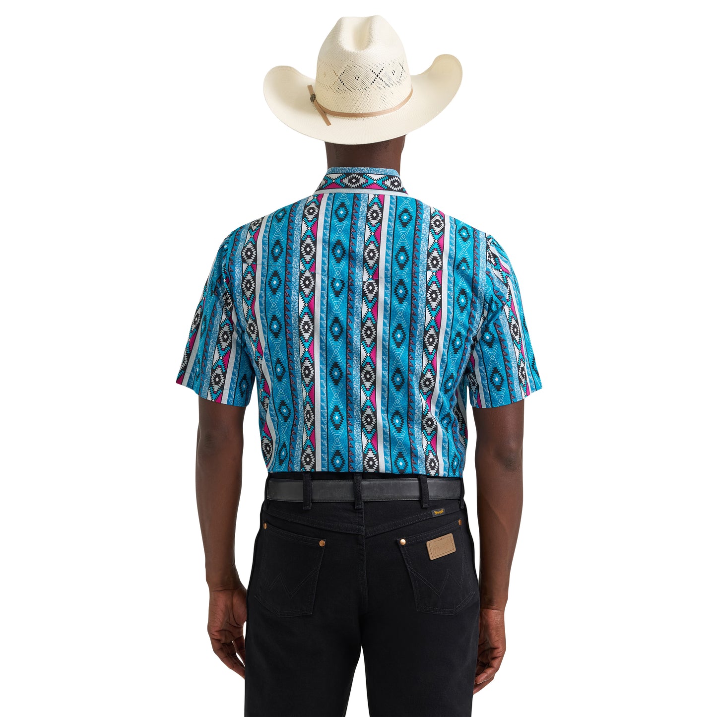 Wrangler Checotah® Men's Western Turquoise Multi Snap Shirt 112379227