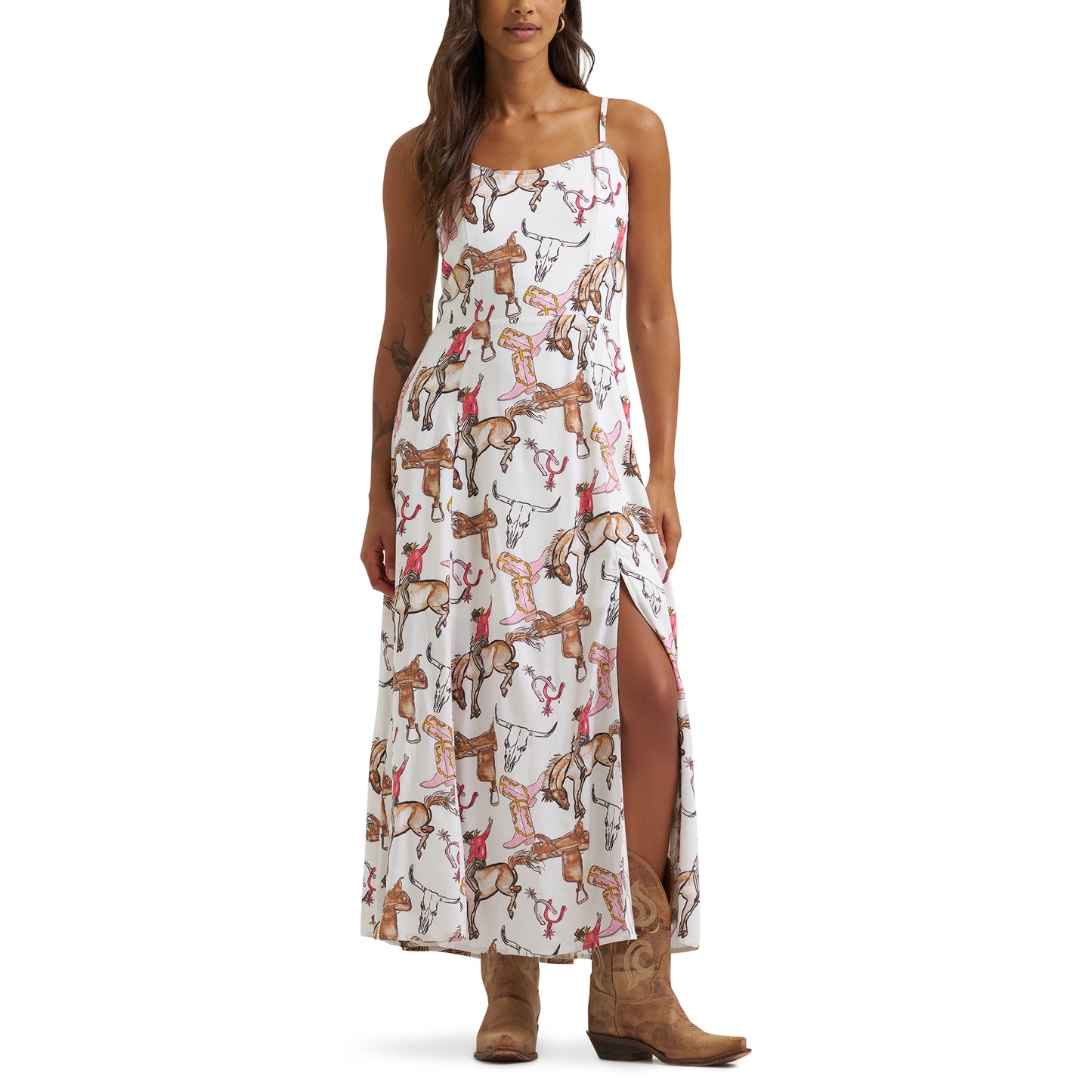 Wrangler 112379527 Vintage Maxi Dress - White - White, XL Wrangler 112379527 Vintage Maxi Dress - White - White, XL