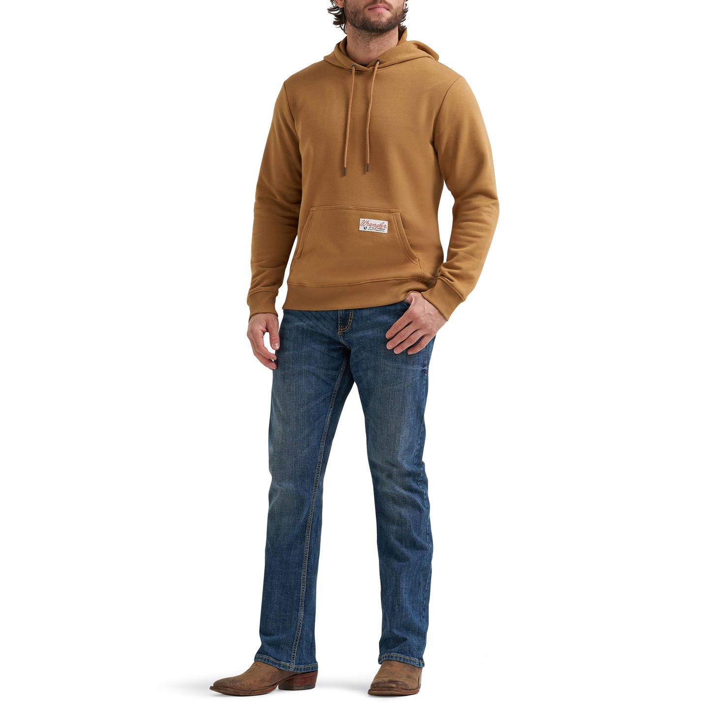 Wrangler Men's Western Tobacco Brown Label Hoodie 112379606
