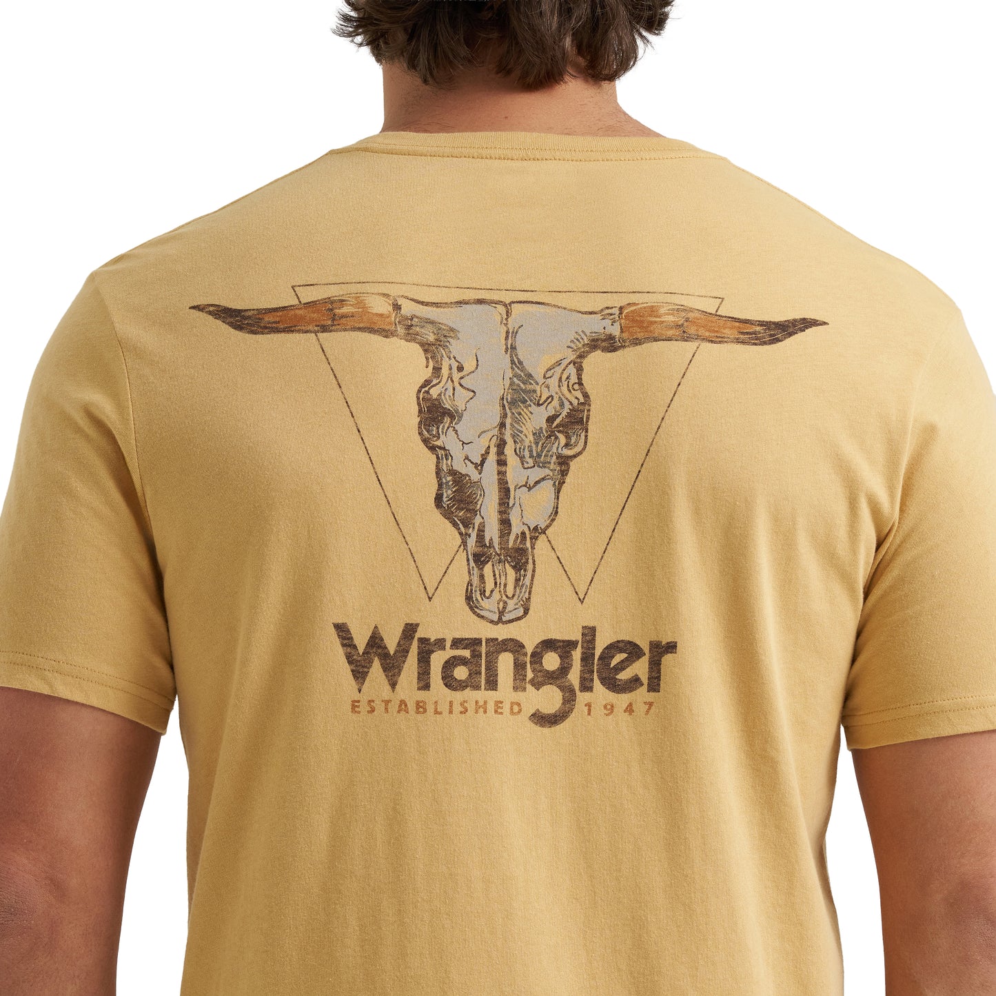 Wrangler Men's Graphic Regular Fit Curry Heather T-Shirt 112380268