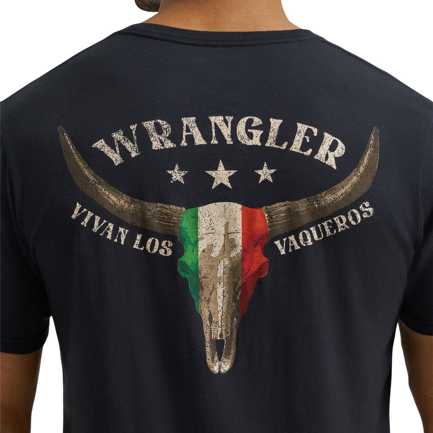 Wrangler Men's Graphic Regular Fit Jet Black T-Shirt 112380269
