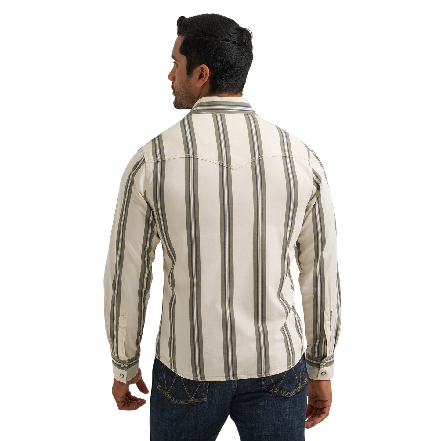 Wrangler Men's Retro Premium Green Modern Fit Snap Shirt 112381538