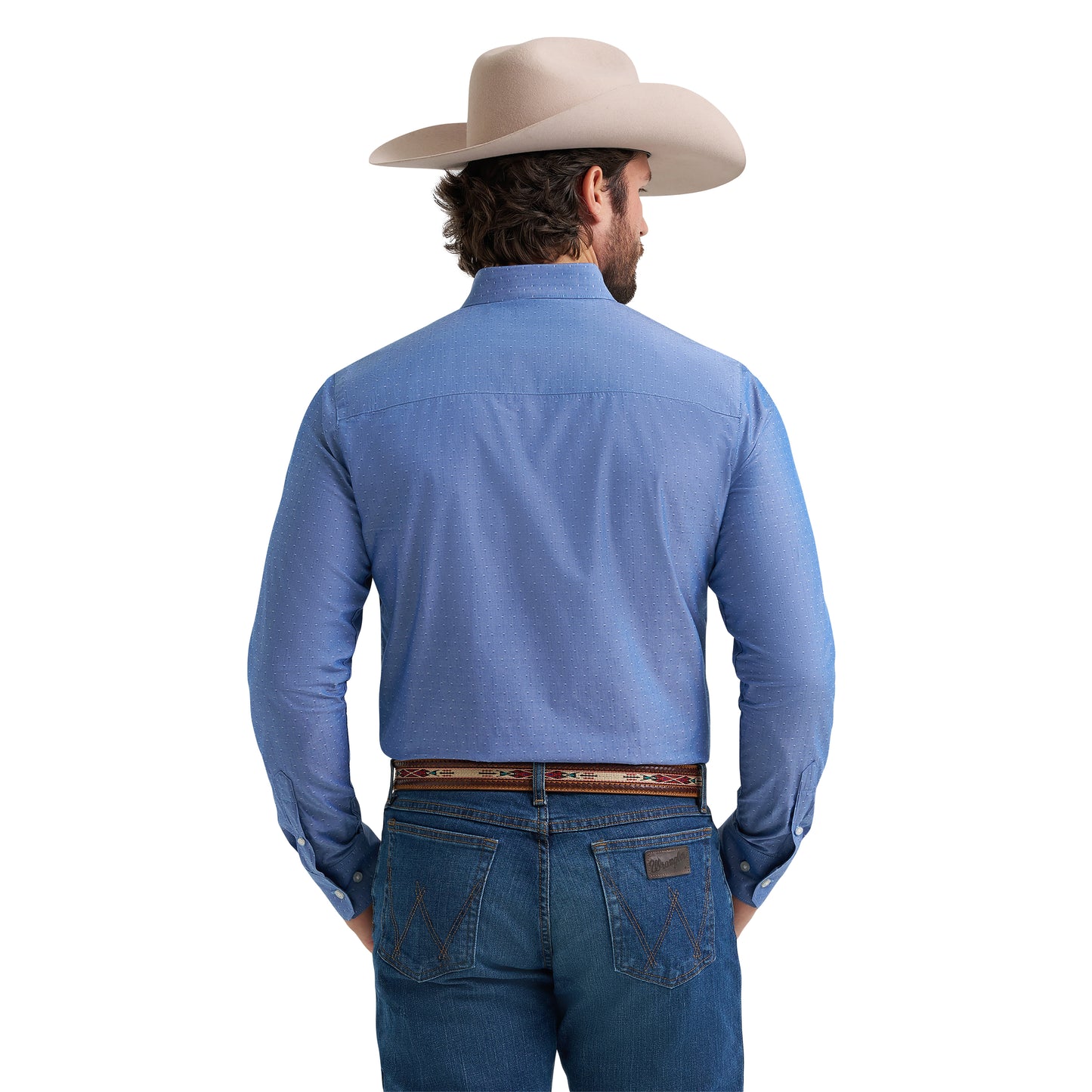 Wrangler X Cody Johnson Men's Blue Button Down Shirt 112381549