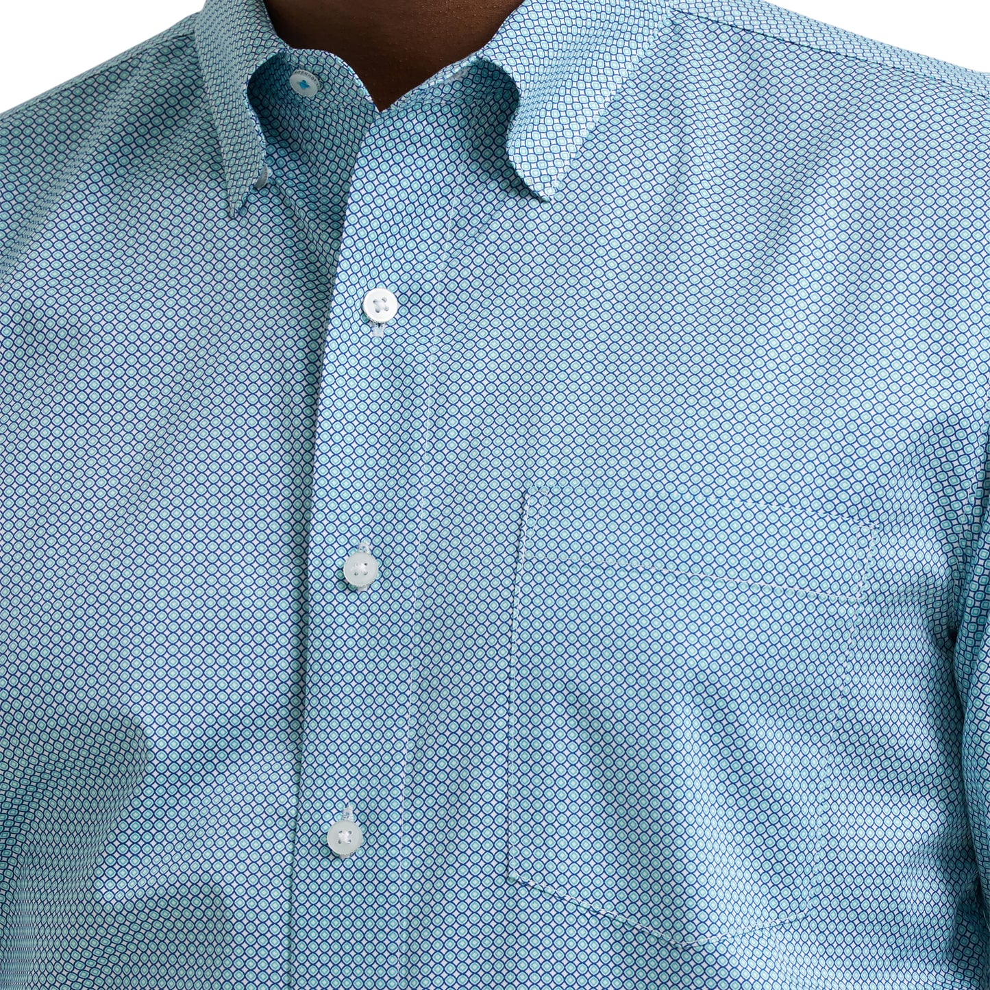 Wrangler X Cody Johnson Men's Blue Multi Button Down Shirt 112381550