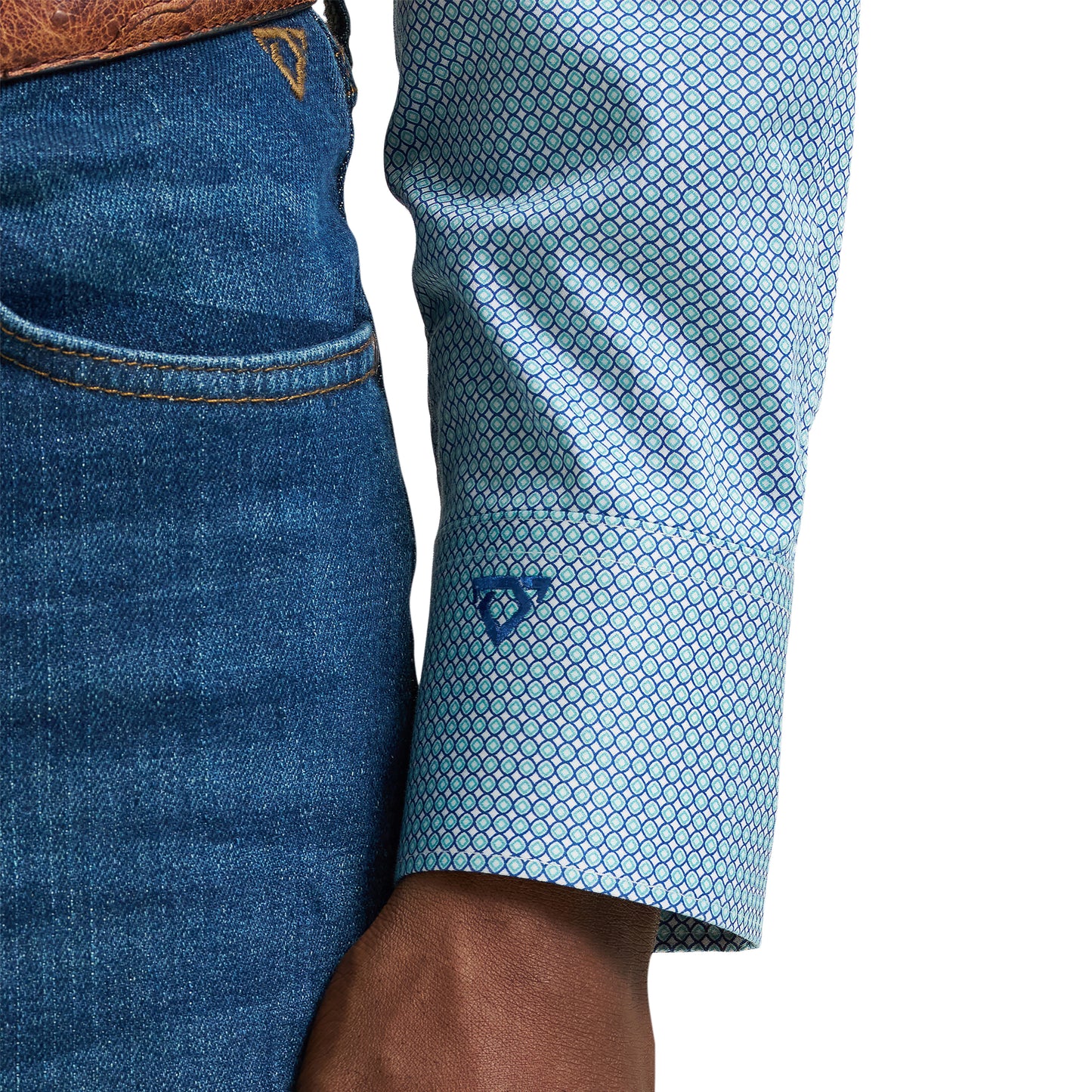 Wrangler X Cody Johnson Men's Blue Multi Button Down Shirt 112381550