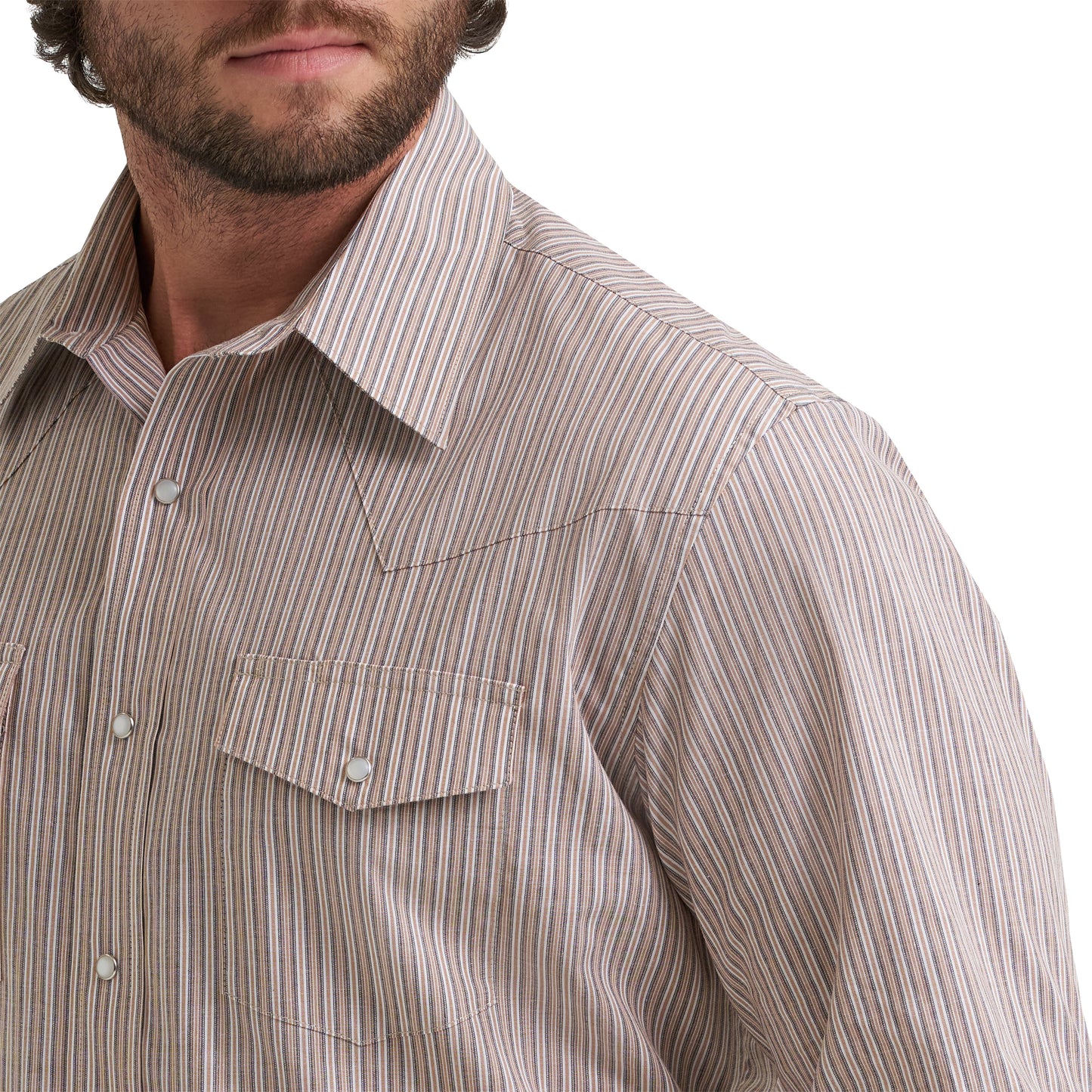 Wrangler Men's Wrinkle Resist Logo Wine Button Down 112381653