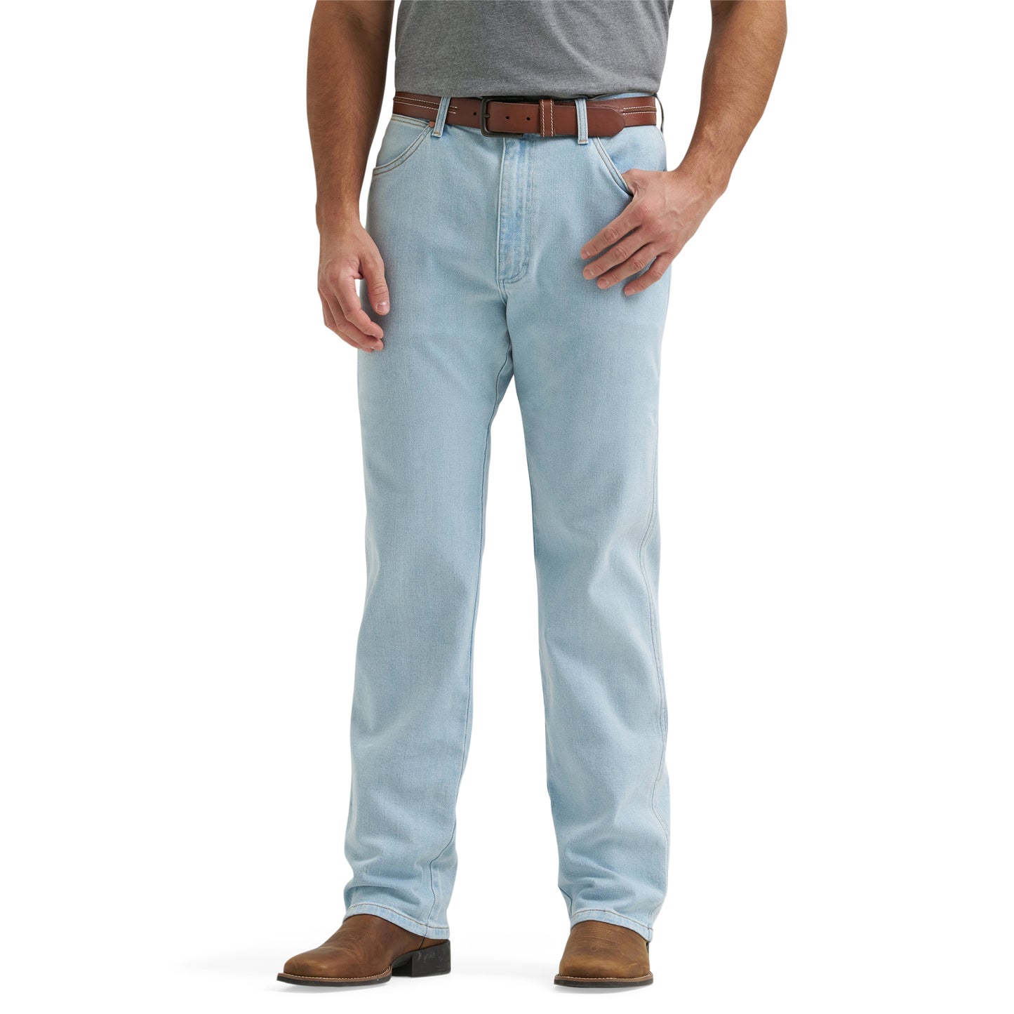 Wrangler Men's Toughlite Cowboy Cut 13 Light Wash Original Fit Jeans 112381783