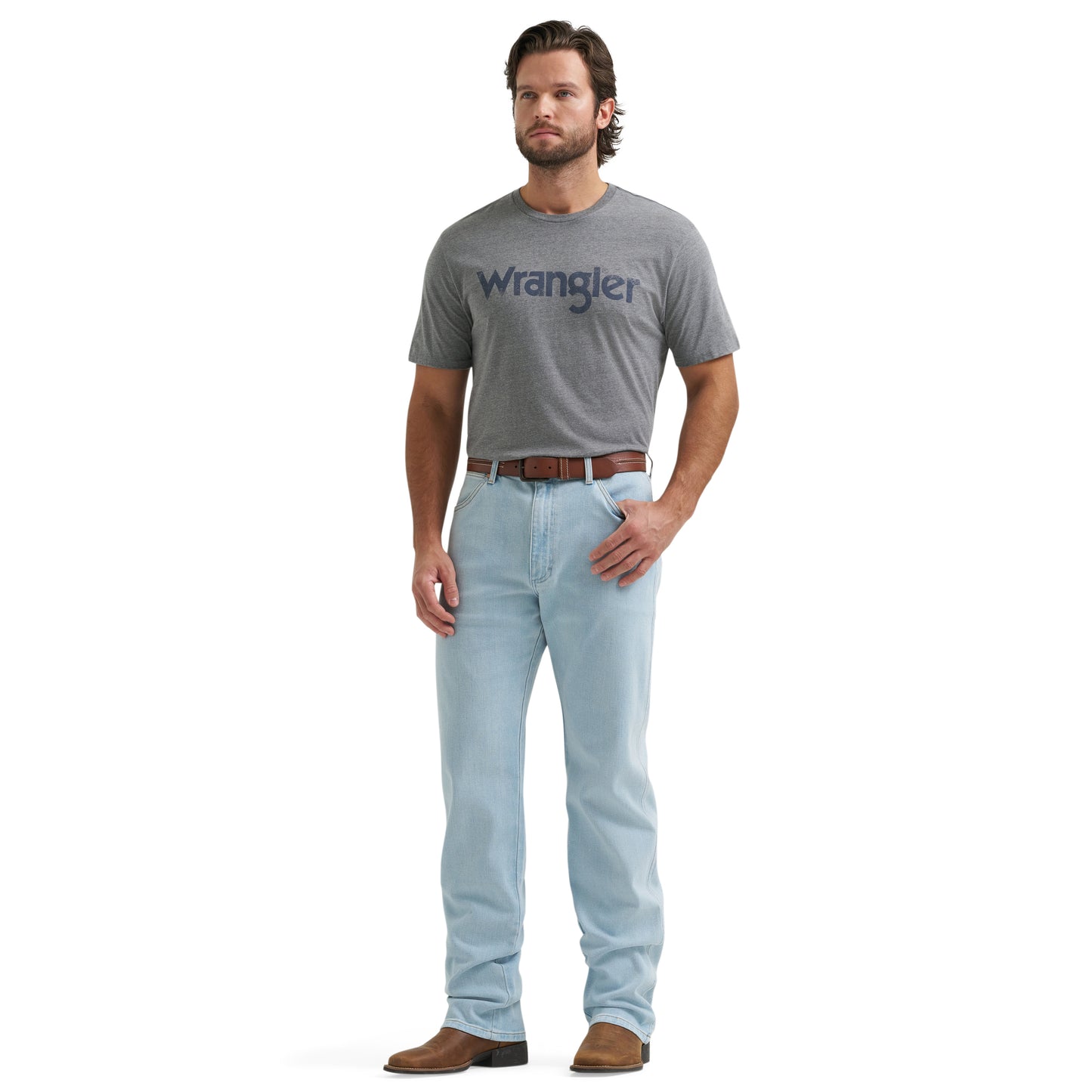 Wrangler Men's Toughlite Cowboy Cut 13 Light Wash Original Fit Jeans 112381783