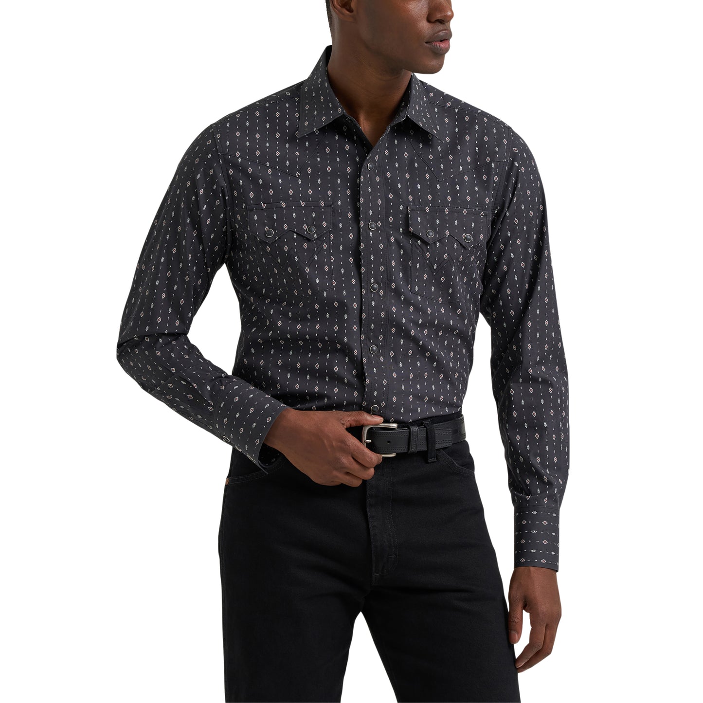 Wrangler Men's Retro® Black Modern Fit Snap Shirt 112381864