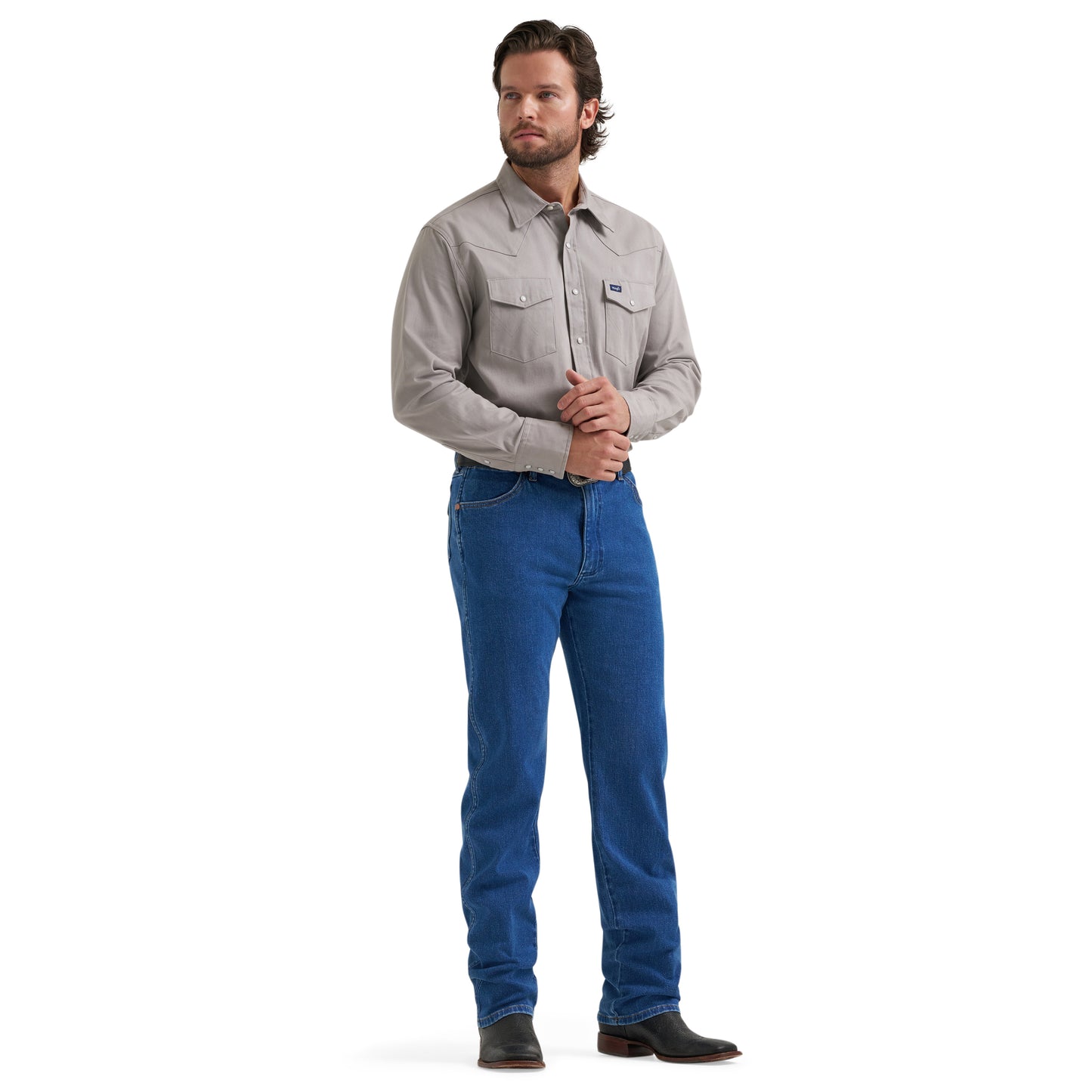 Wrangler Men's Cowboy Cut 13 Original Fit Tough Lite Stone Blue Jean 112381865