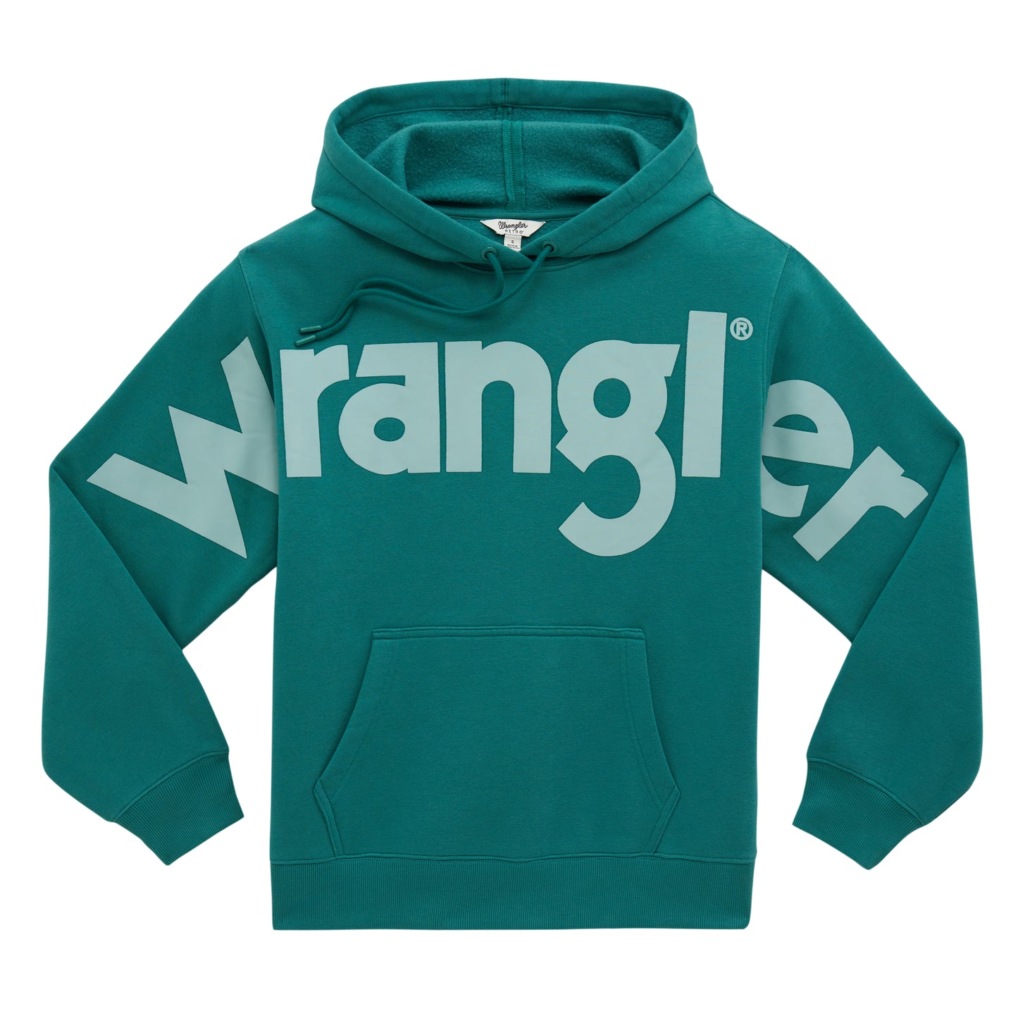 Wrangler Ladies Retro Vintage Turquoise Hoodie 112382680