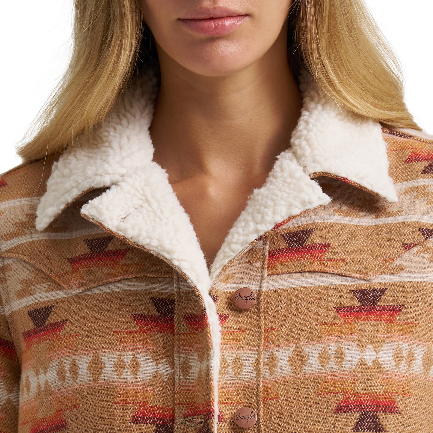 Wrangler Ladies Retro Tan Jaquard Coat 112382786