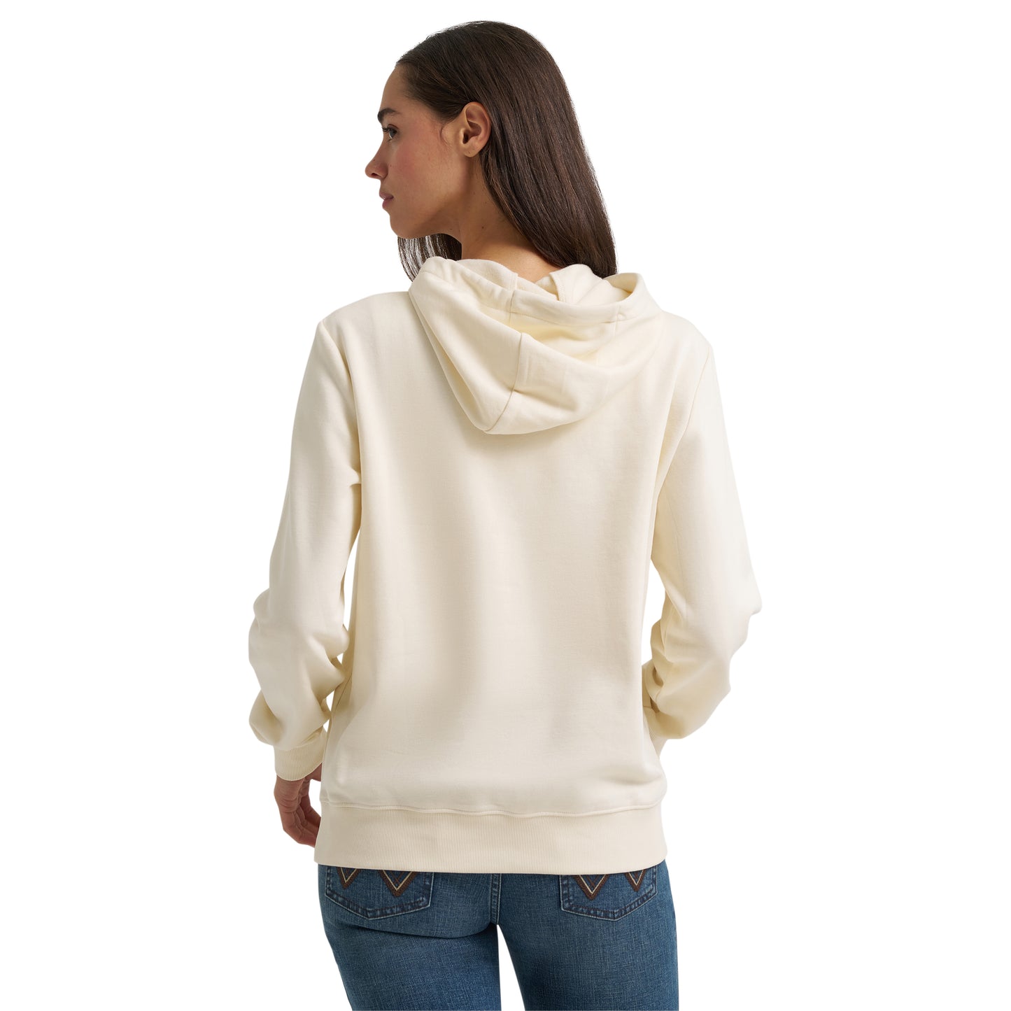 Wrangler Ladies Western Antique White Pullover Hoodie 112383943