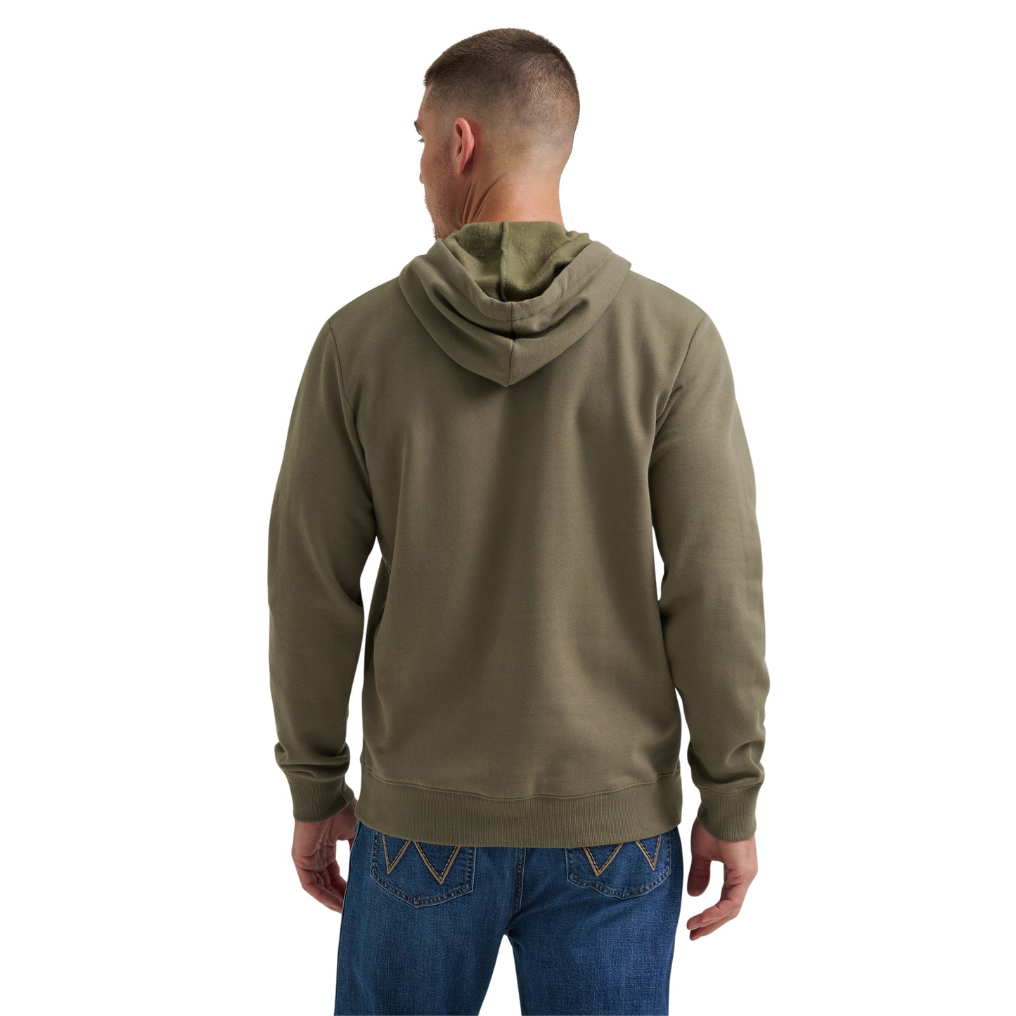 Wrangler Men's Western Dusty Olive Ledge Pullover Hoodie 112383996
